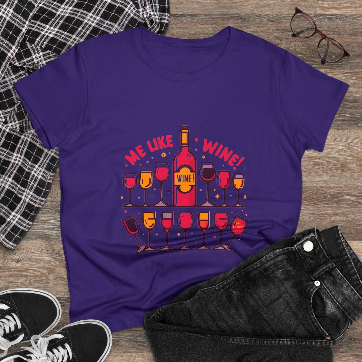 Women's Heavy Cotton Tee - Me Like Wine! (#2)