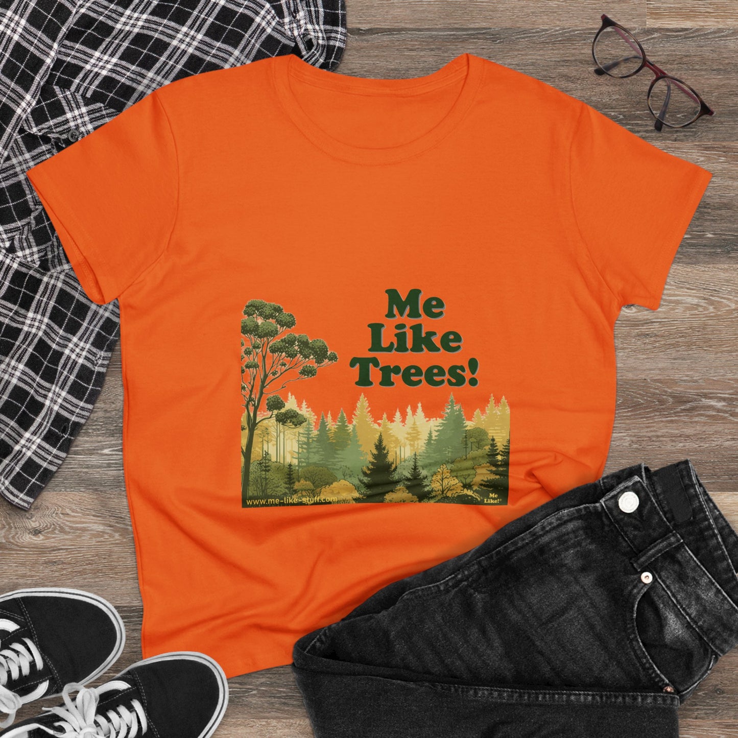 Women's Heavy Cotton Tee - Me Like Trees! (#1)