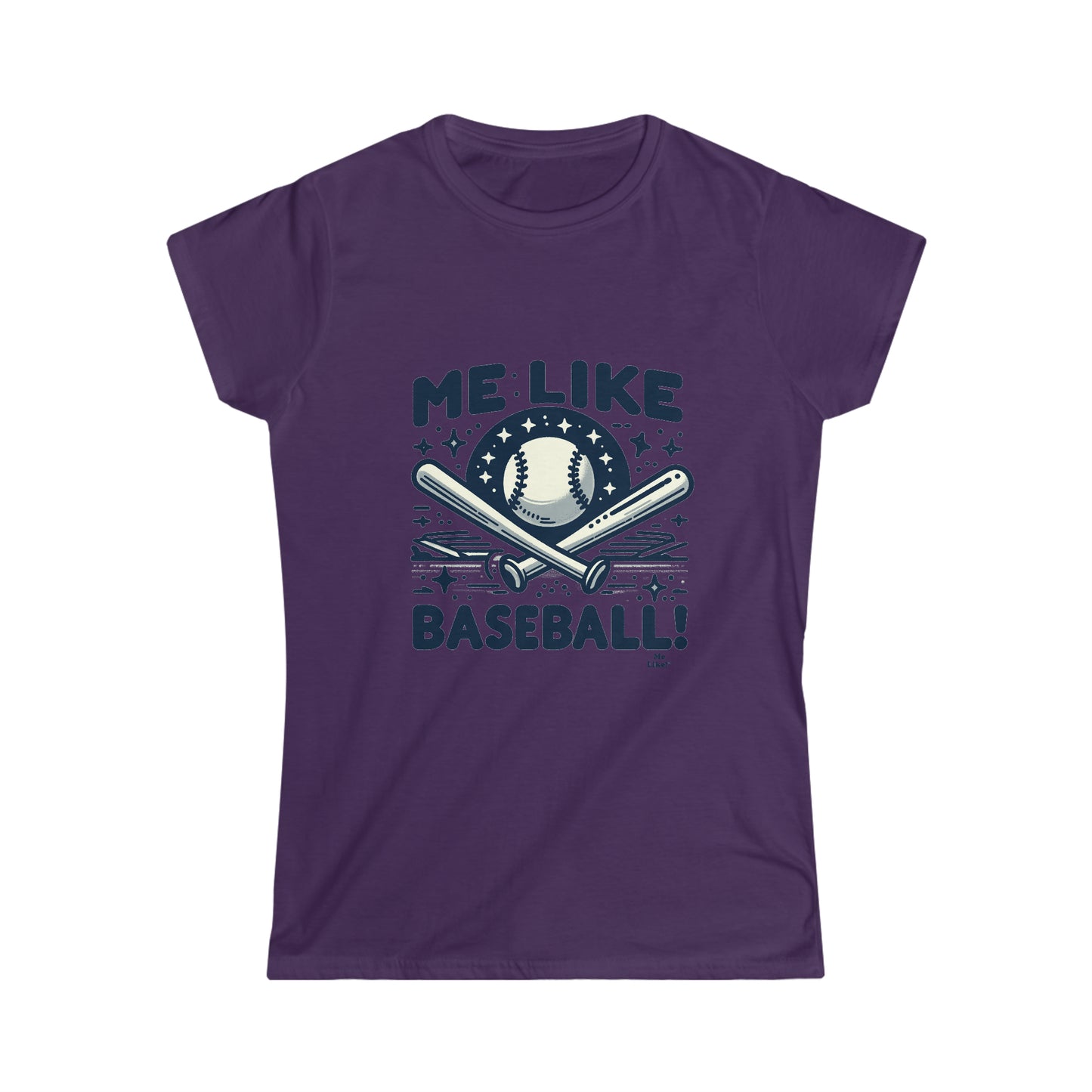 Me Like Baseball! - Women's Softstyle Tee - (Baseball #2)