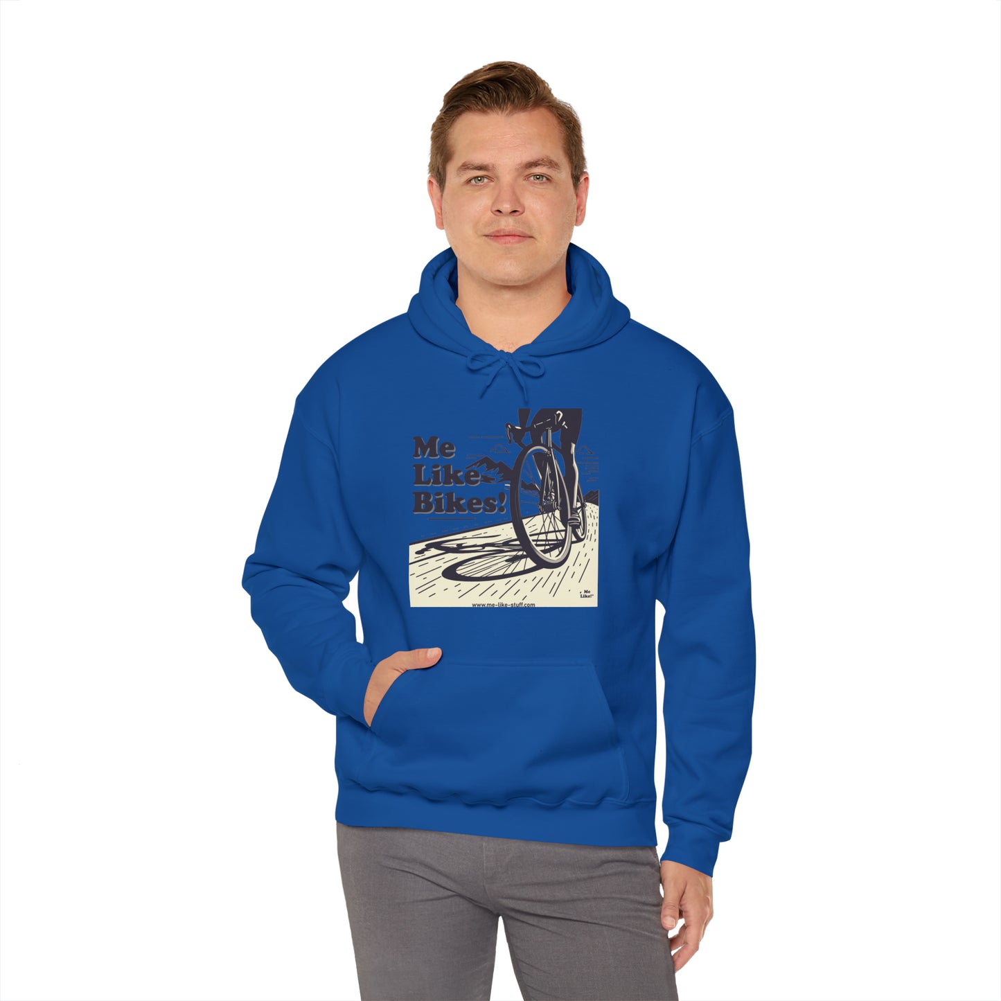 Unisex Heavy Blend™ Hooded Sweatshirt - Me Like Bikes! (RB #2)