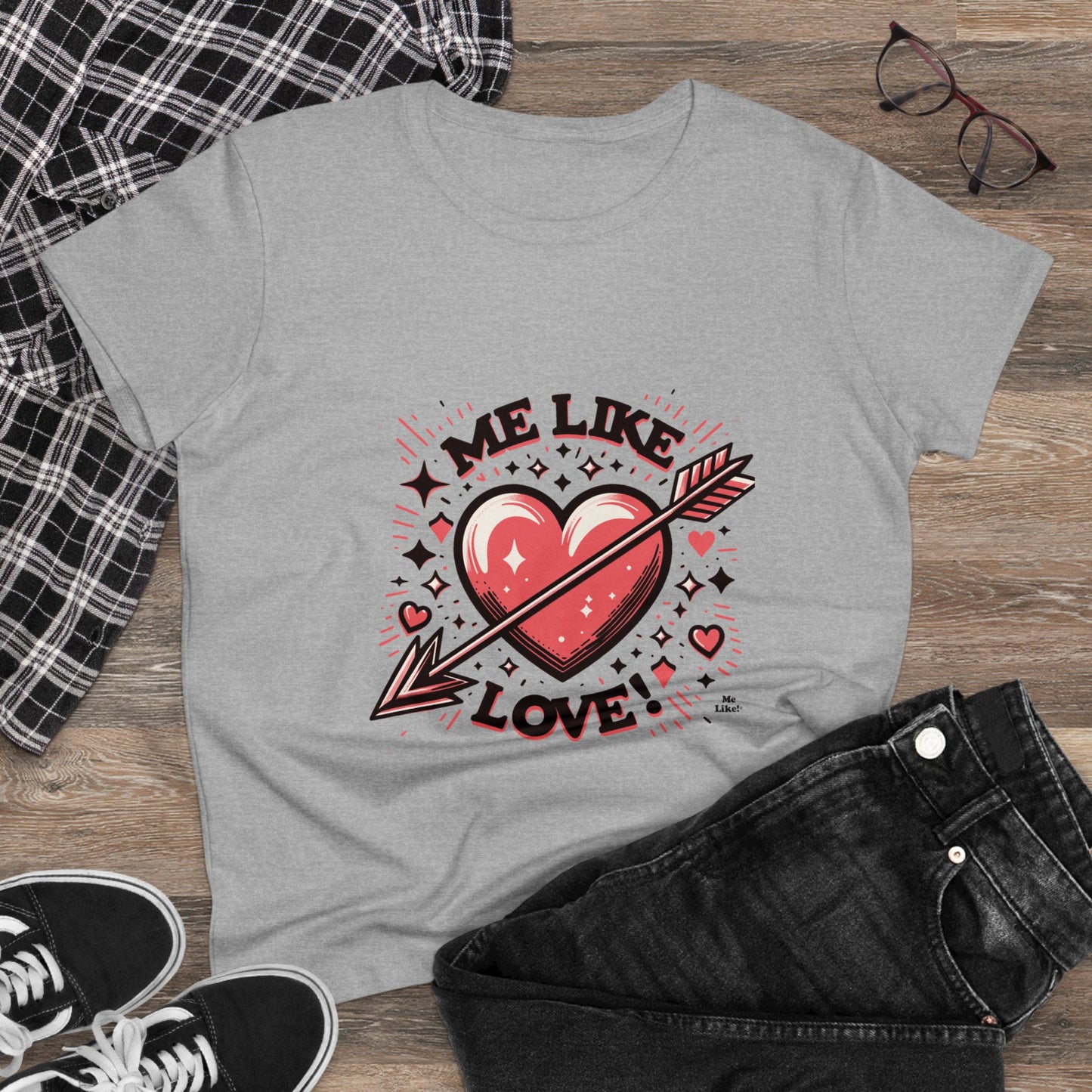 Me Like Love! - Women's Heavy Cotton Tee - (Love #2)