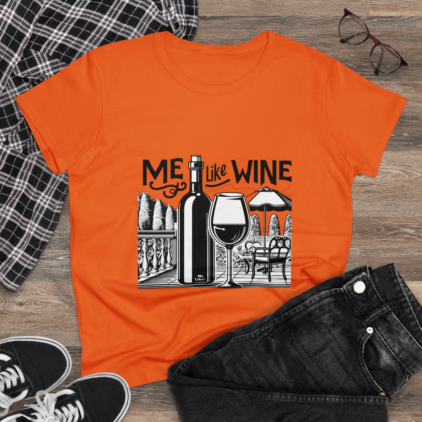 Women's Heavy Cotton Tee - Me Like Wine! (#3)