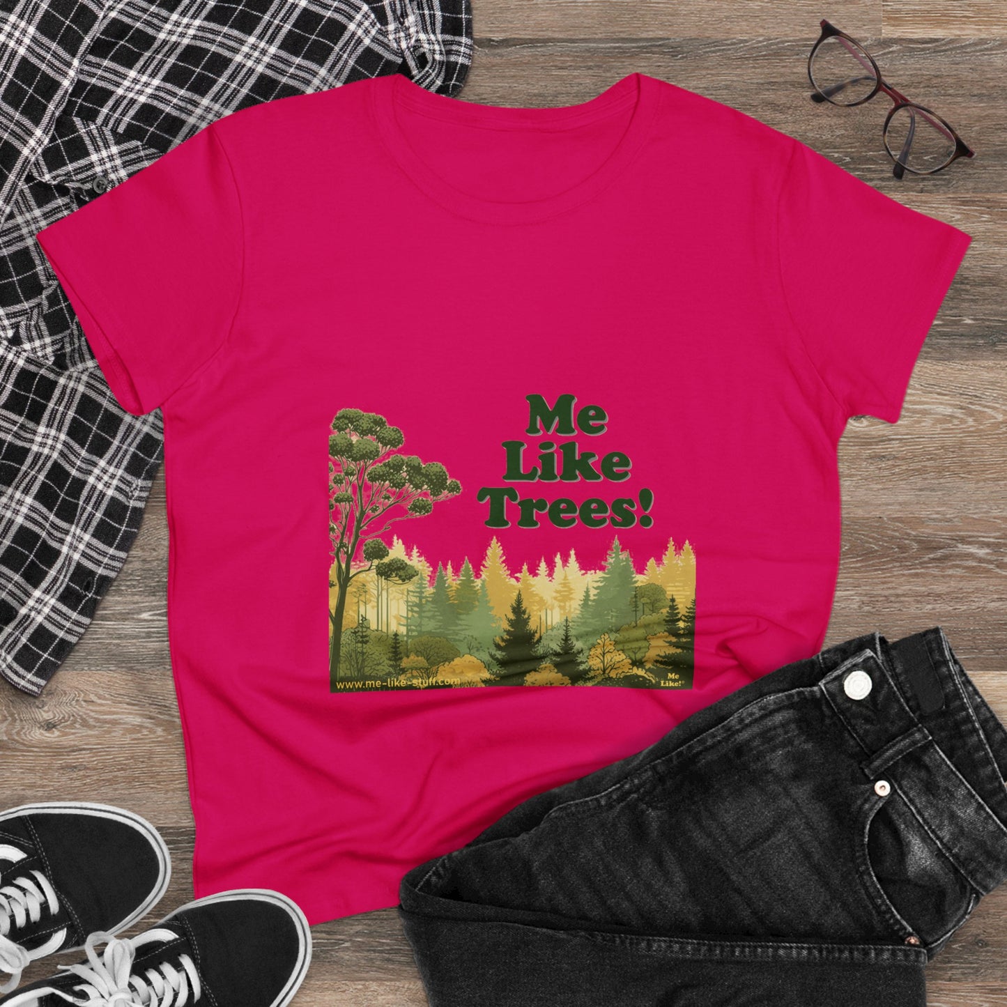 Women's Heavy Cotton Tee - Me Like Trees! (#1)