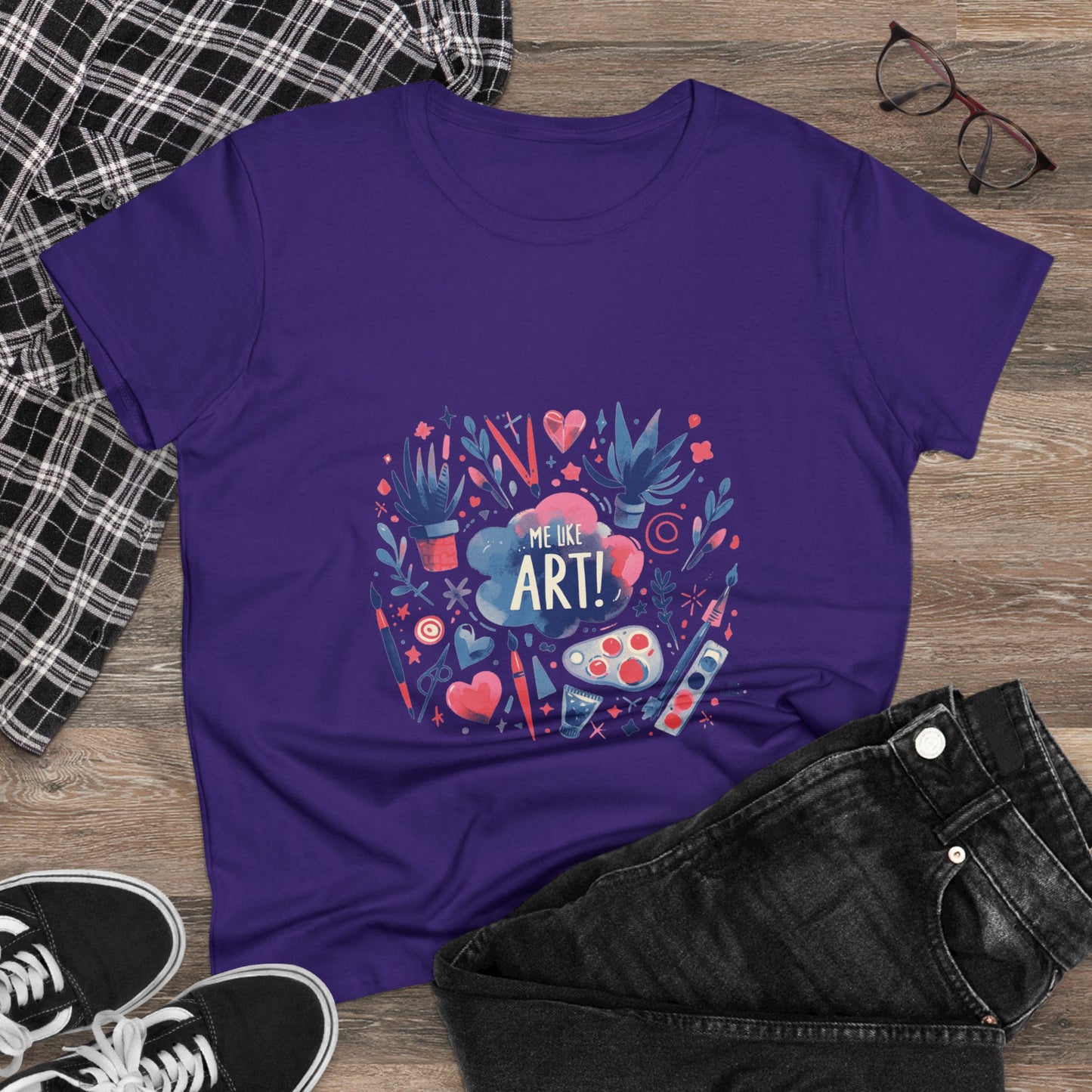 Me Like Art - Women's Heavy Cotton Tee - (Art #3)