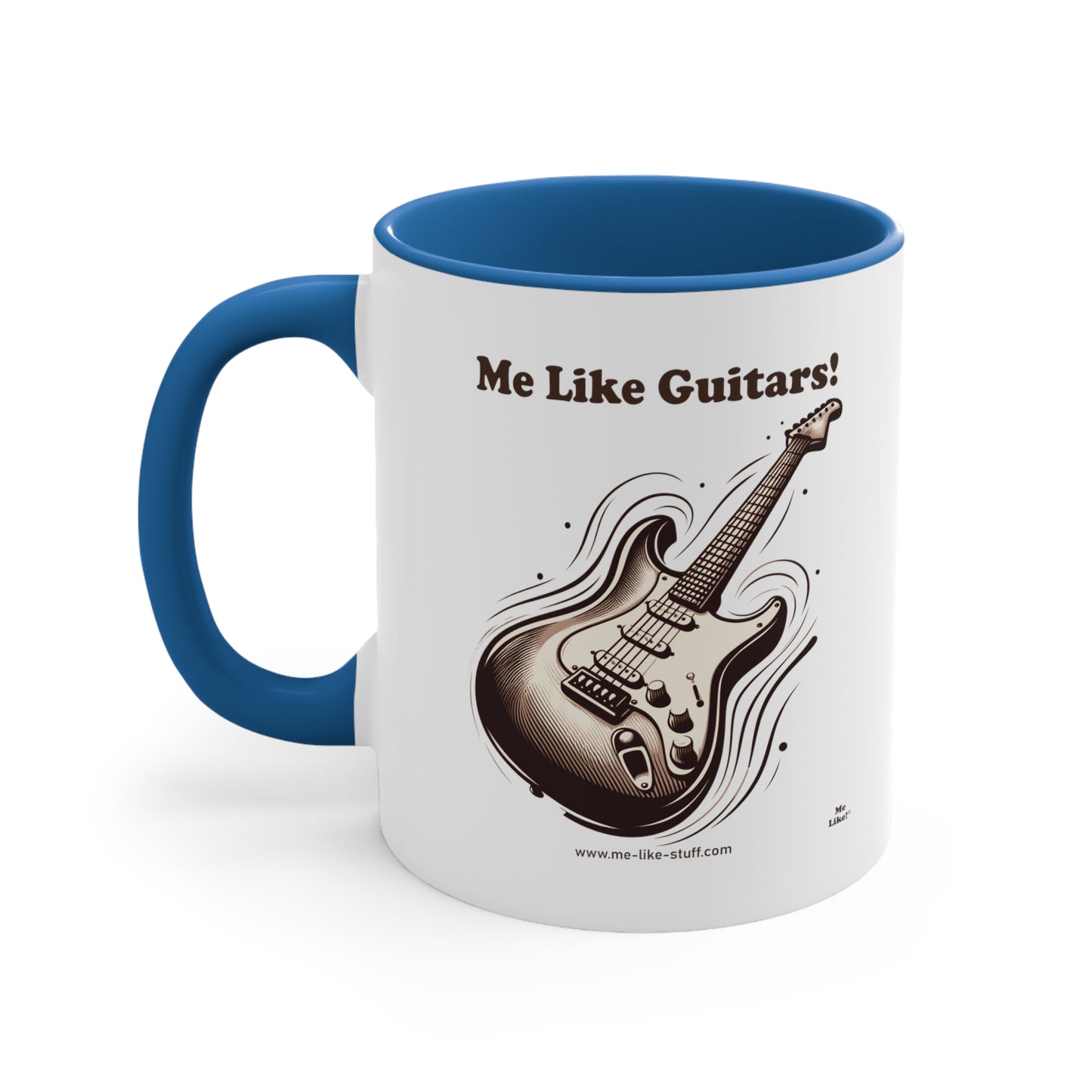 Accent Coffee Mug, 11oz - Me Like Guitars! (Electric #3)