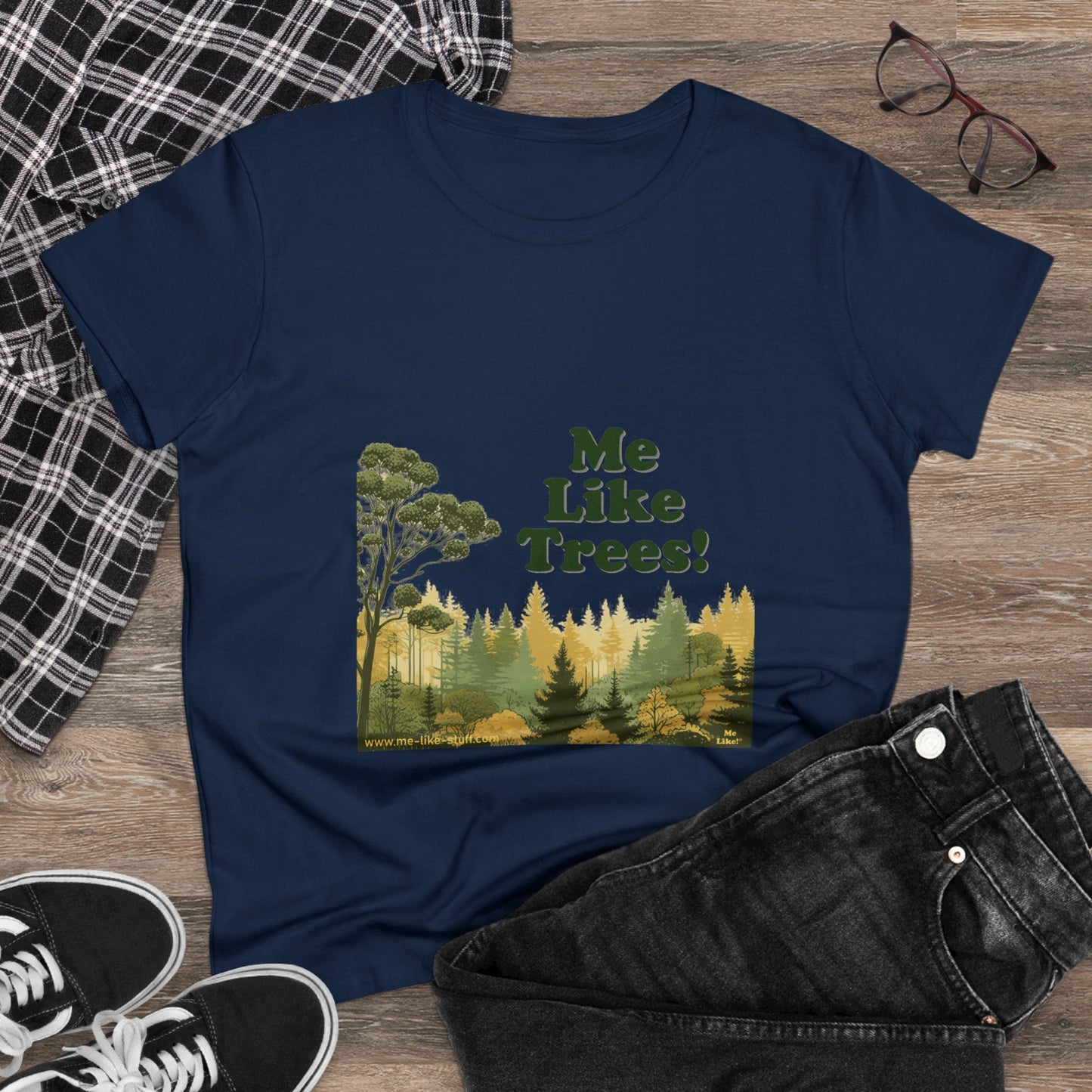 Women's Heavy Cotton Tee - Me Like Trees! (#1)