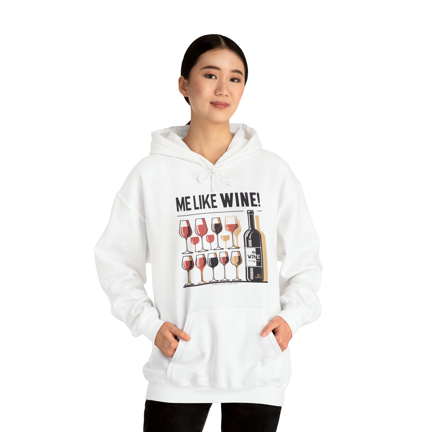 Unisex Heavy Blend™ Hooded Sweatshirt - Me Like Wine! (#1)