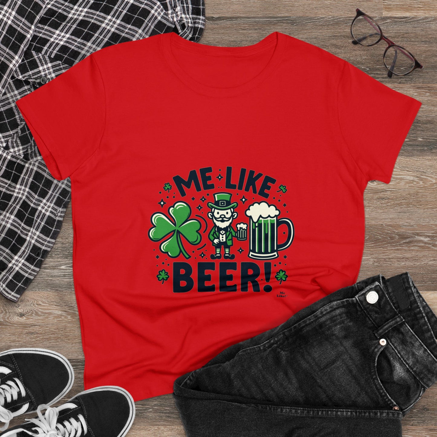 Me Like Beer! - Women's Heavy Cotton Tee - (St. Patrick's Day #2)