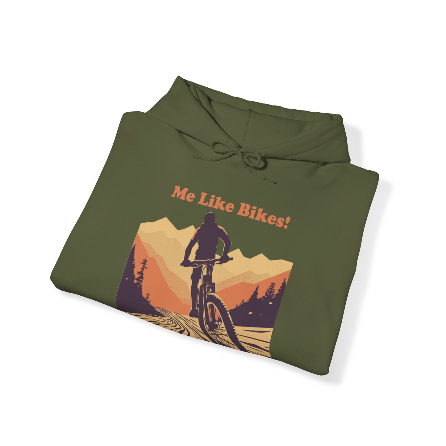 Unisex Heavy Blend™ Hooded Sweatshirt - Me Like Bikes! (Mountain Bike #2)