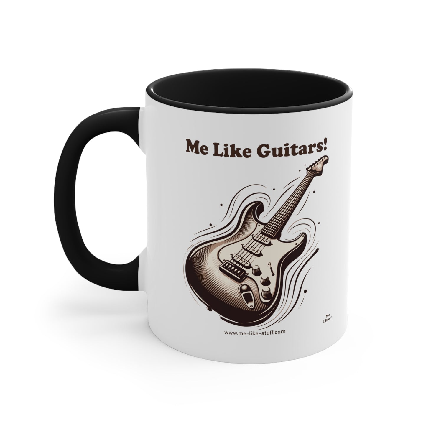 Accent Coffee Mug, 11oz - Me Like Guitars! (Electric #3)