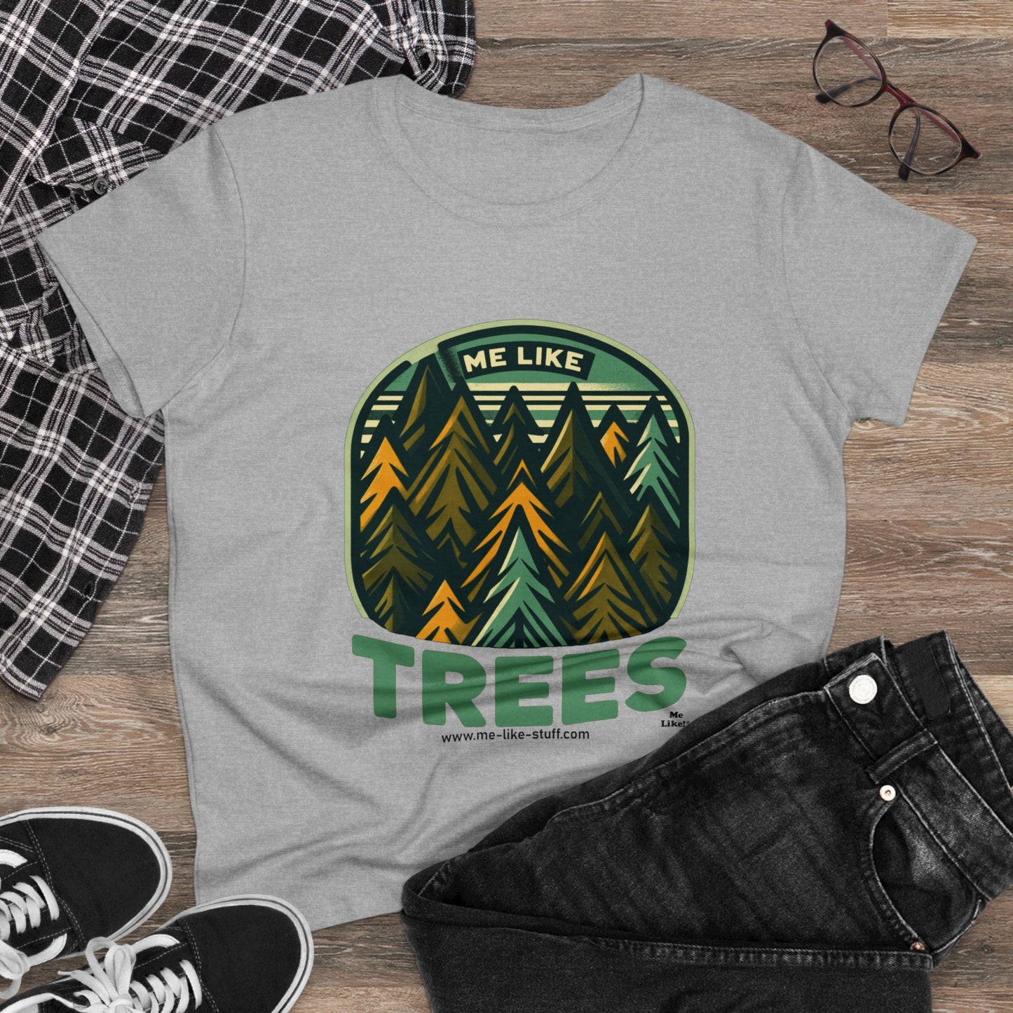Women's Heavy Cotton Tee - Me Like Trees! (#4)