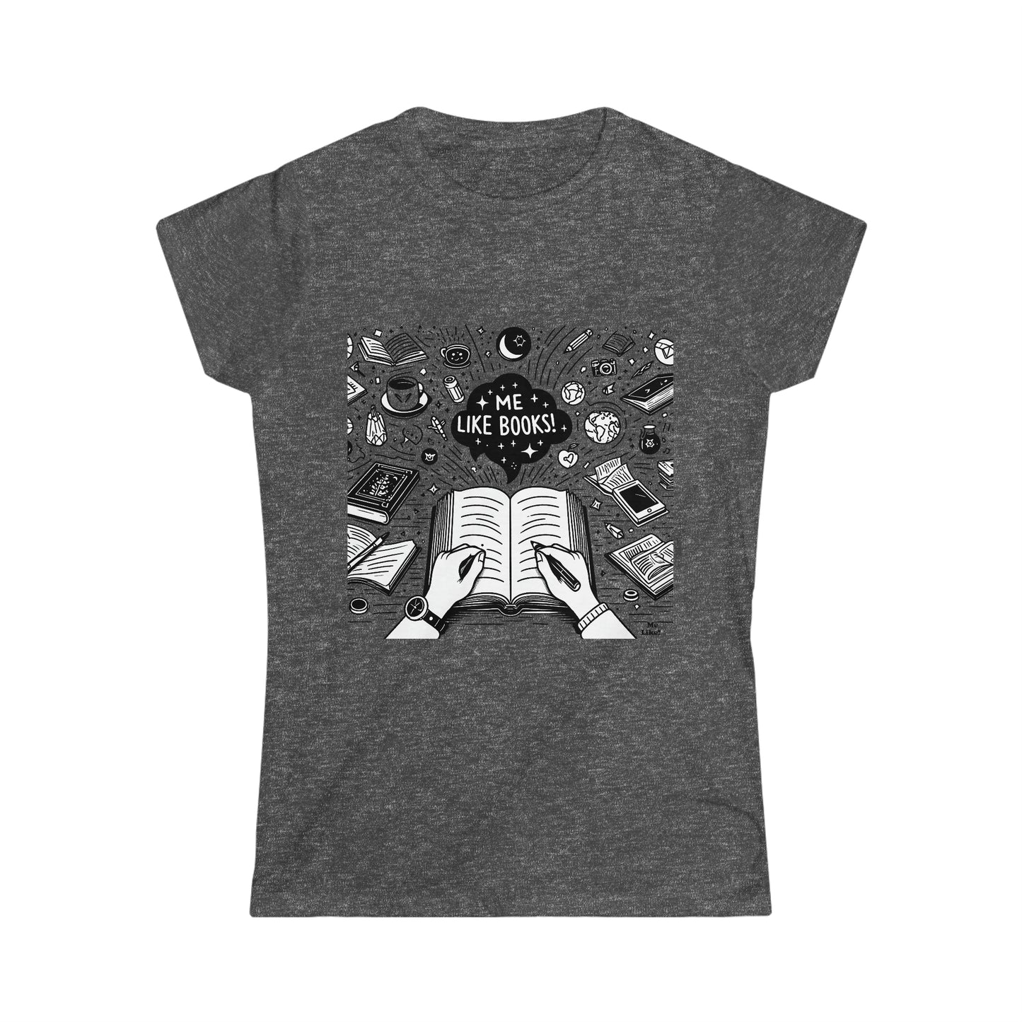 Me Like Books! - Women's Softstyle Tee - (Books #3)