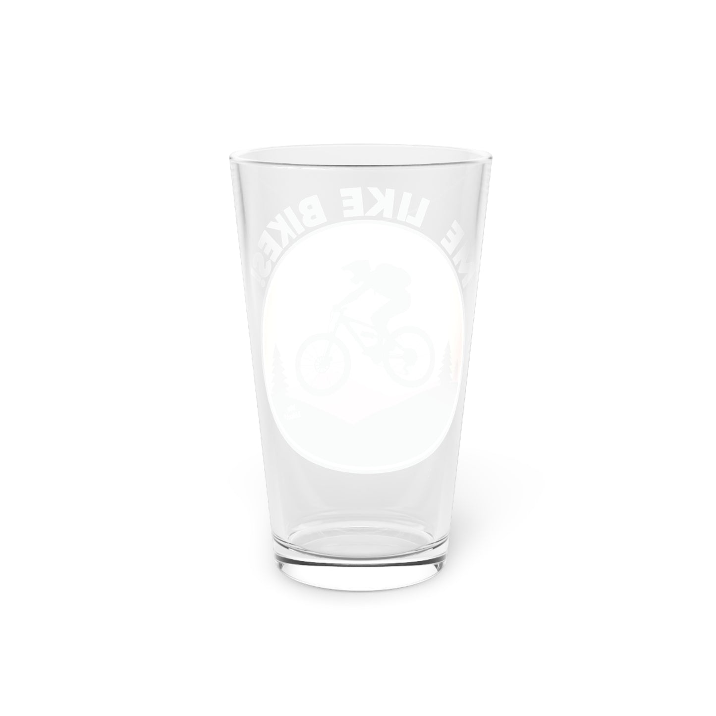 Me Like Bikes! - Pint Glass, 16oz - (Mountain Bike #3)