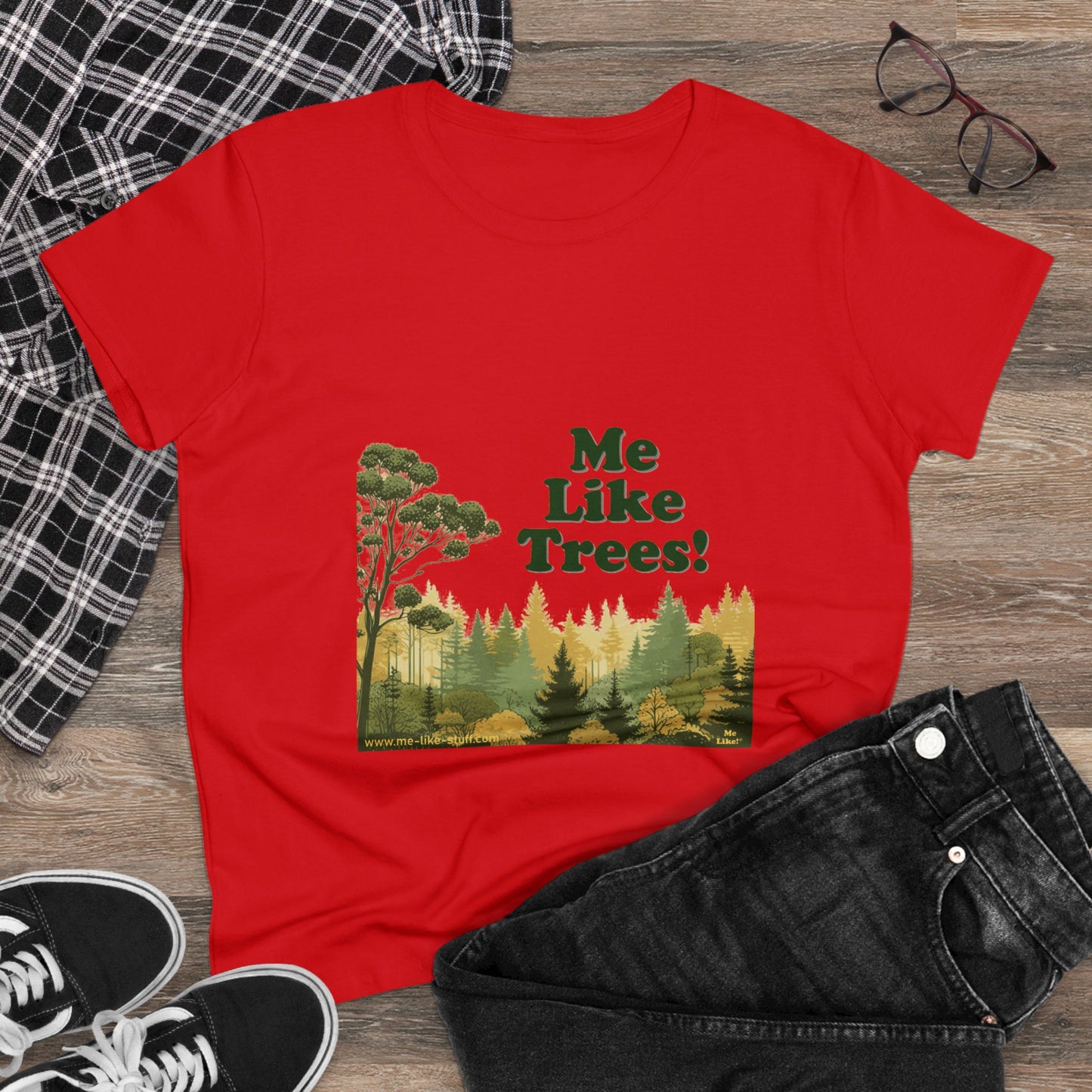 Women's Heavy Cotton Tee - Me Like Trees! (#1)