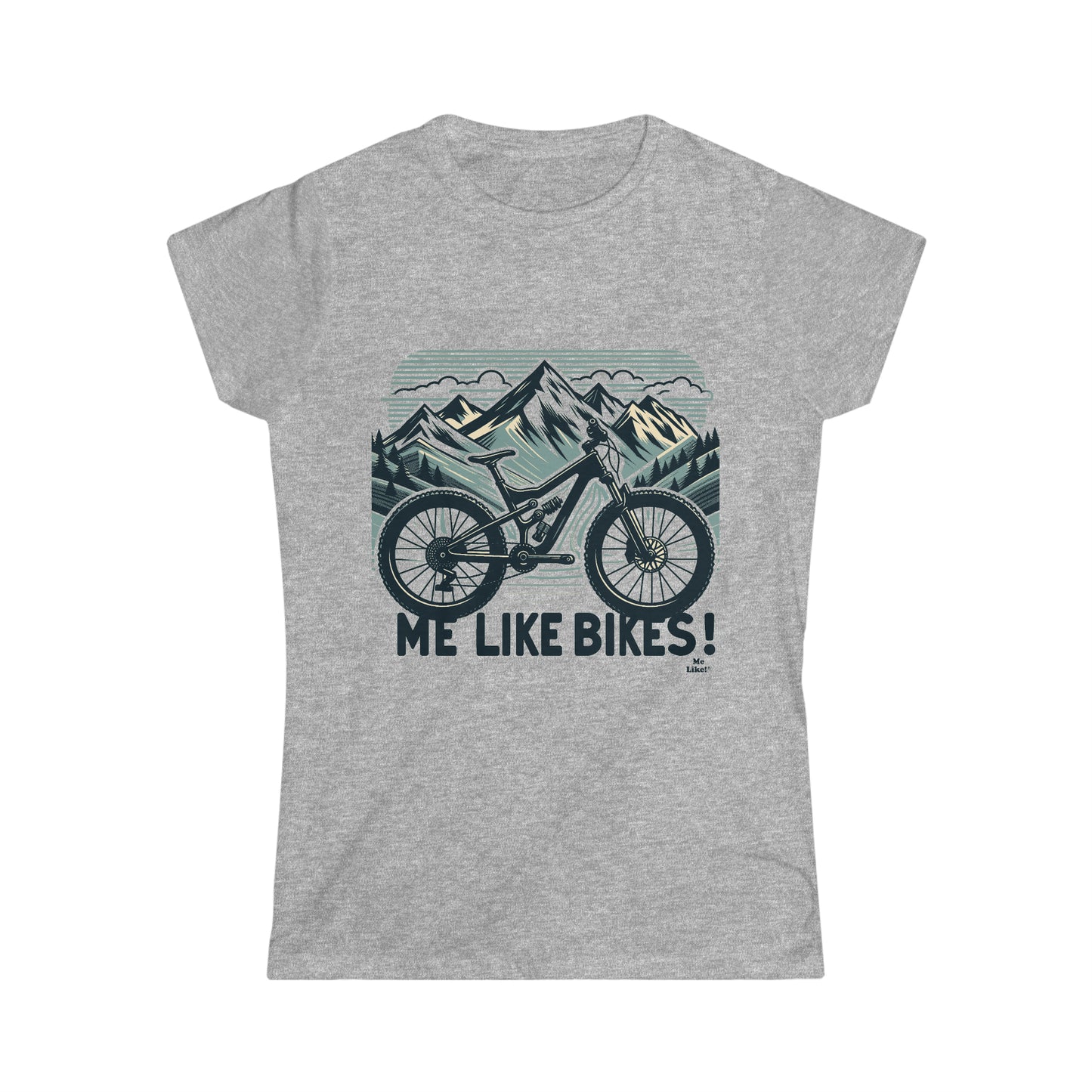 Me Like Bikes! - Women's Softstyle Tee - (Mountain Bike #5)