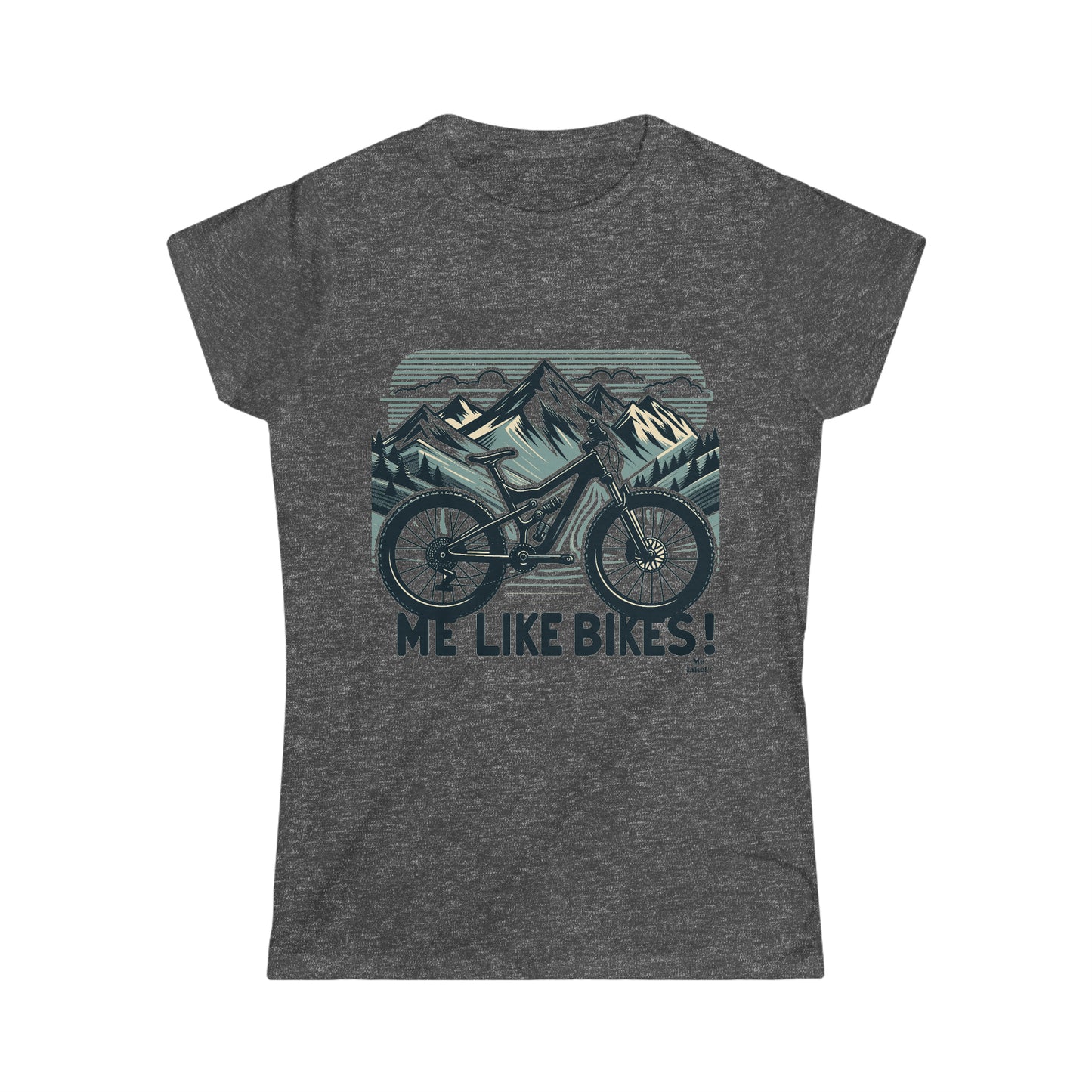Me Like Bikes! - Women's Softstyle Tee - (Mountain Bike #5)
