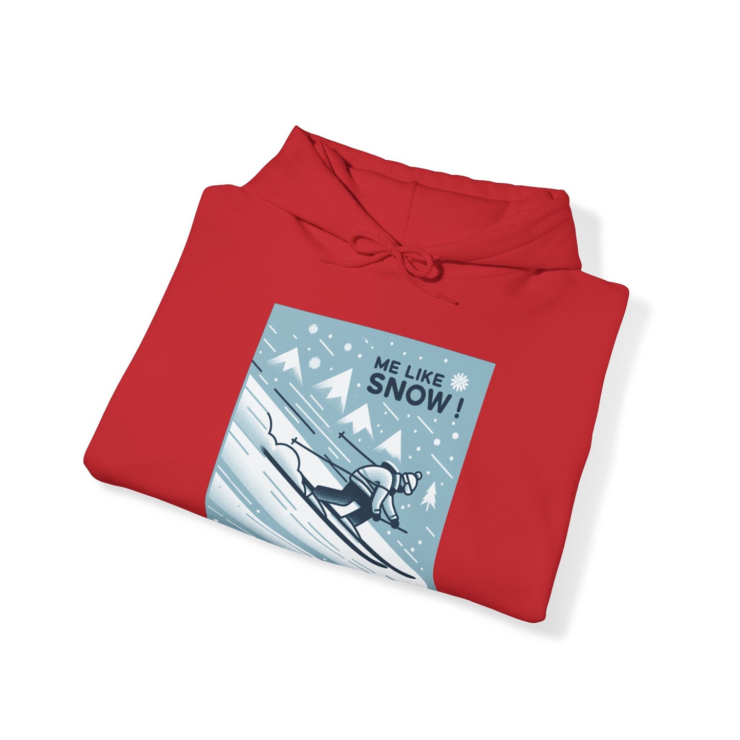 Unisex Heavy Blend™ Hooded Sweatshirt - Me Like Snow! (Ski #2)