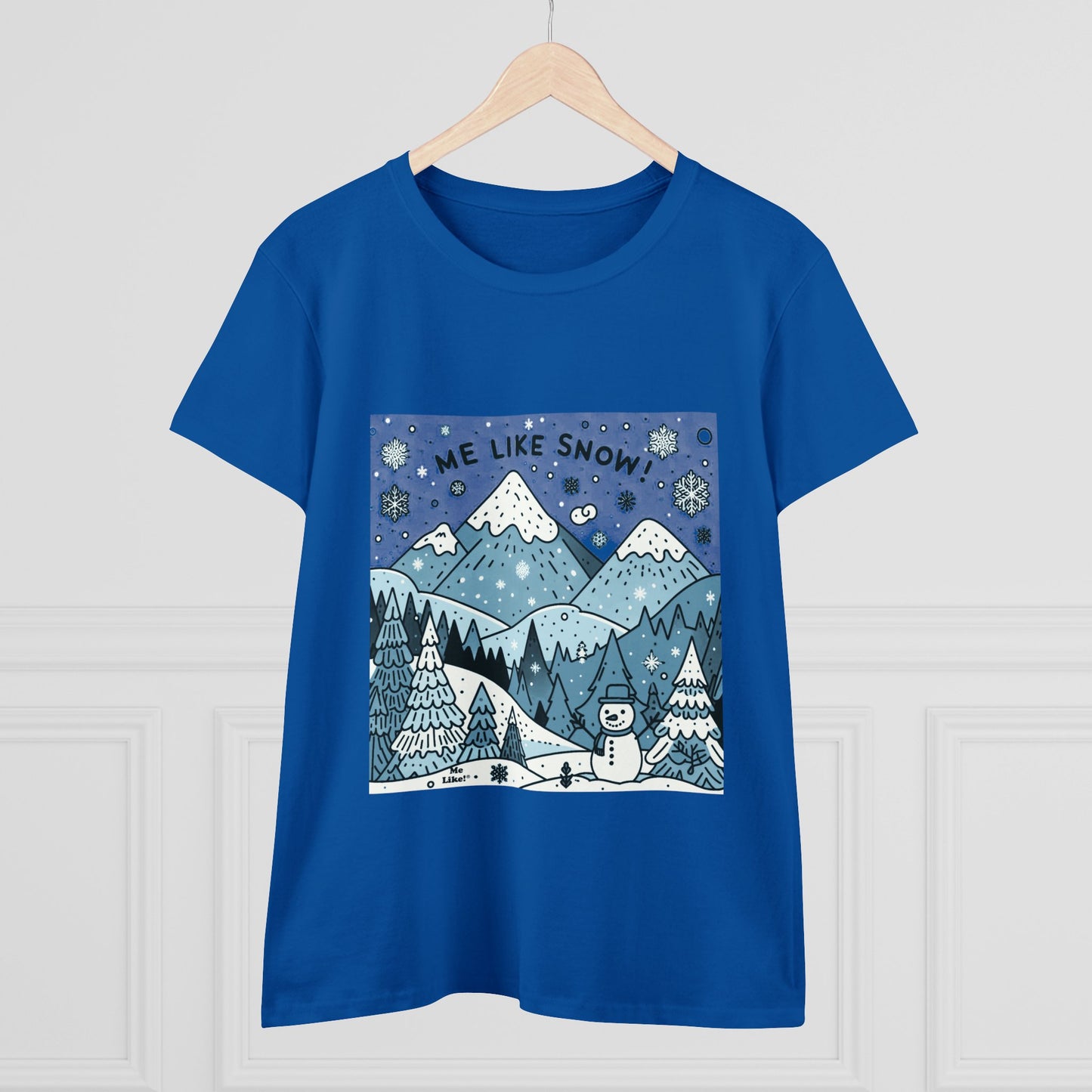 Me Like Snow! - Women's Heavy Cotton Tee - (Snowman #2)