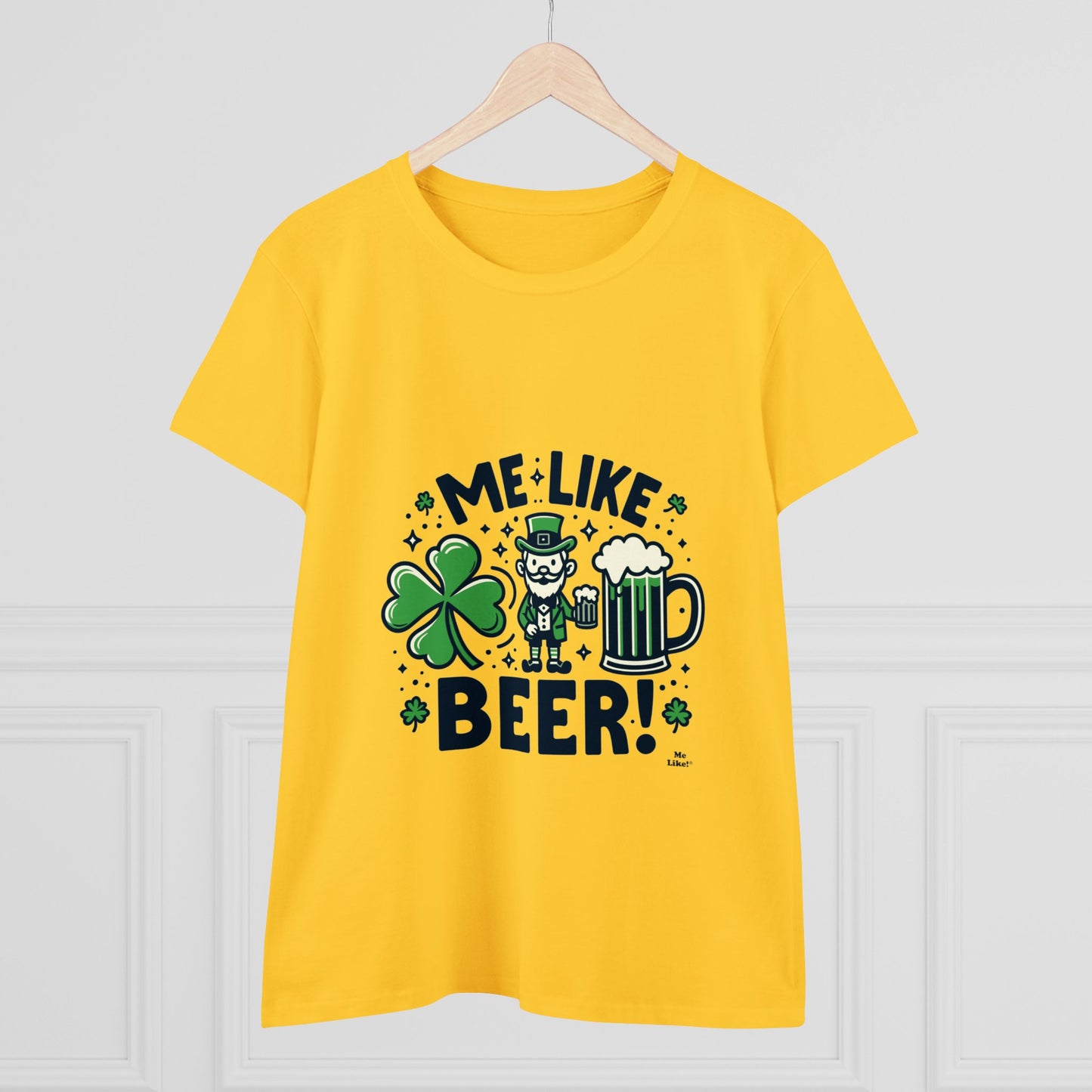 Me Like Beer! - Women's Heavy Cotton Tee - (St. Patrick's Day #2)