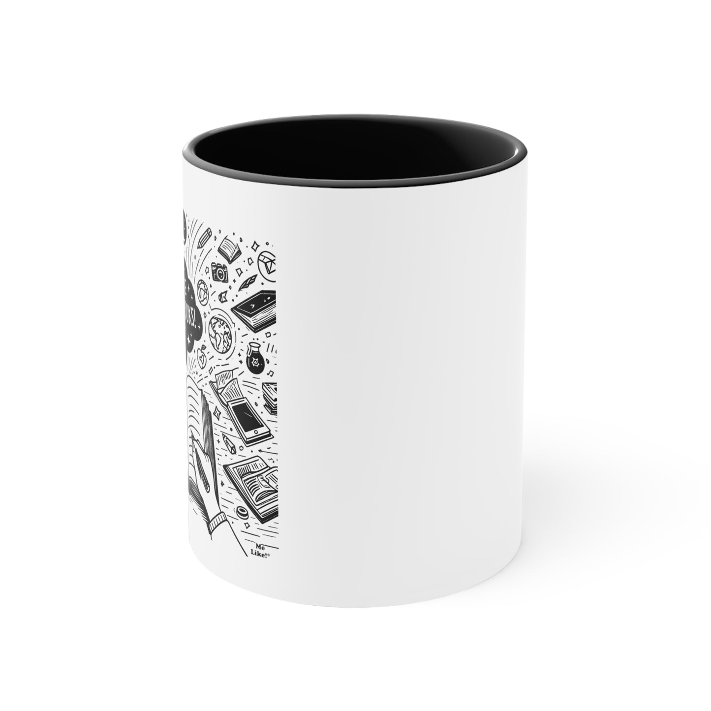 Me Like Books! - Accent Coffee Mug, 11oz - (Books #3)