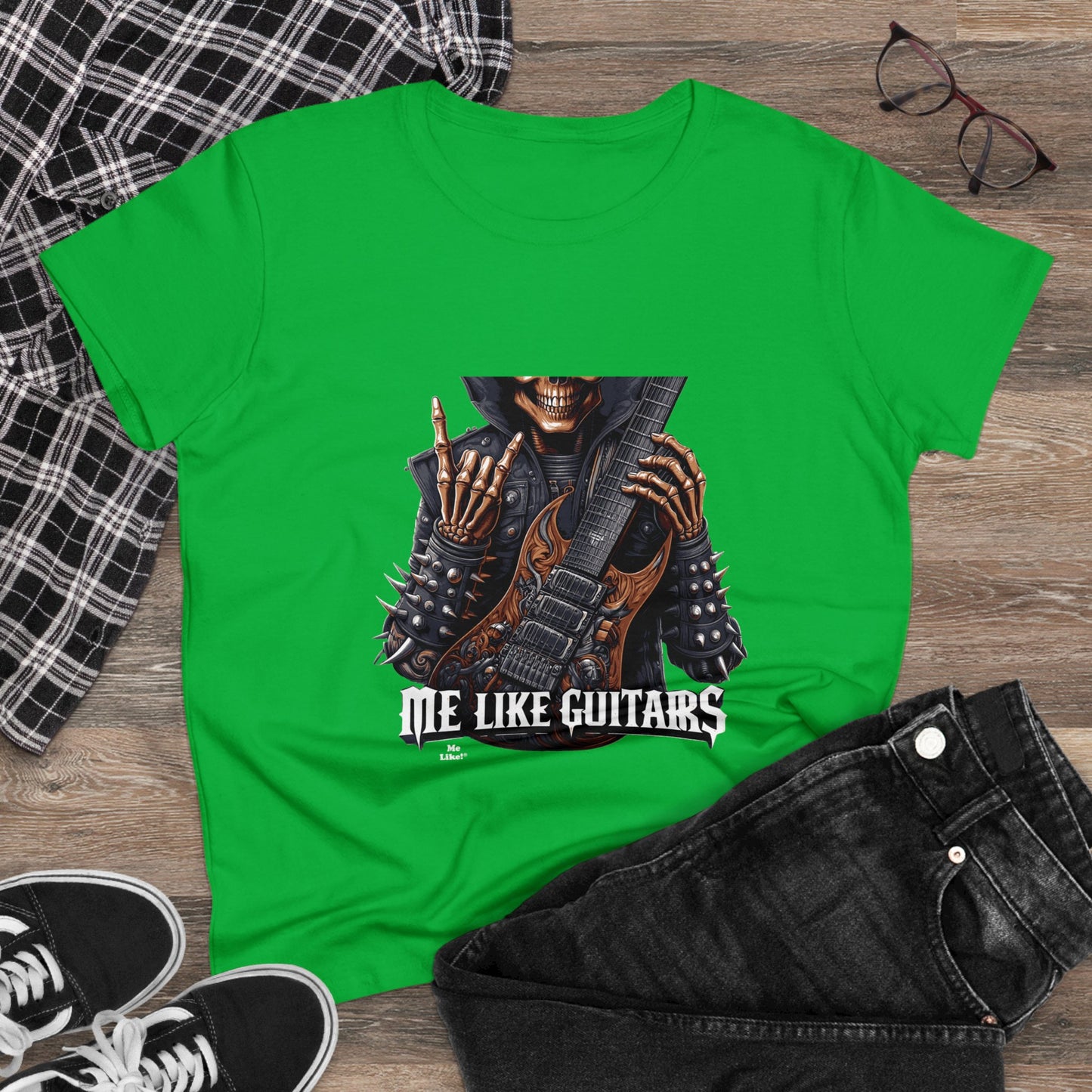 Me Like Guitars! - Women's Cotton Tee - Heavy Metal #2