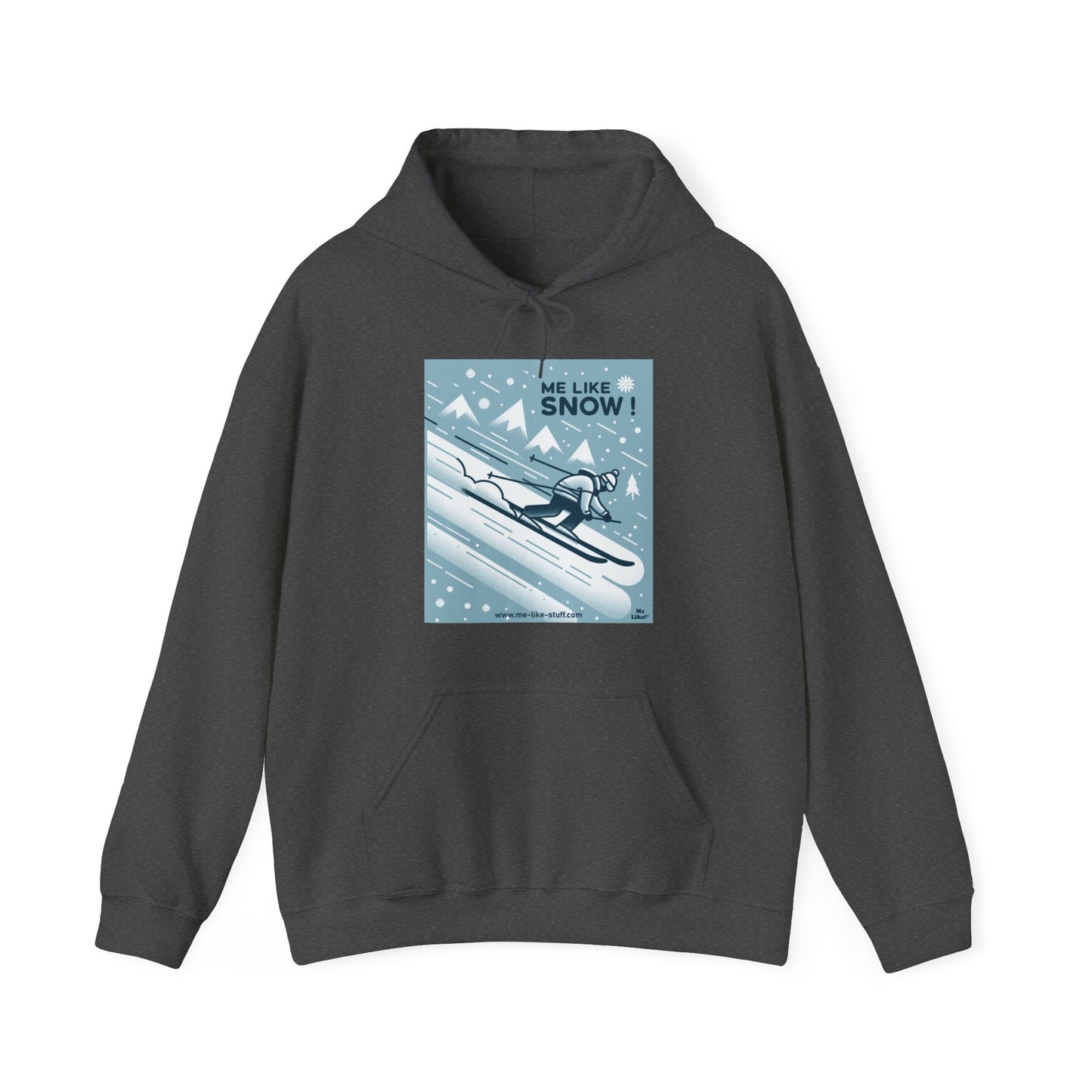 Unisex Heavy Blend™ Hooded Sweatshirt - Me Like Snow! (Ski #2)
