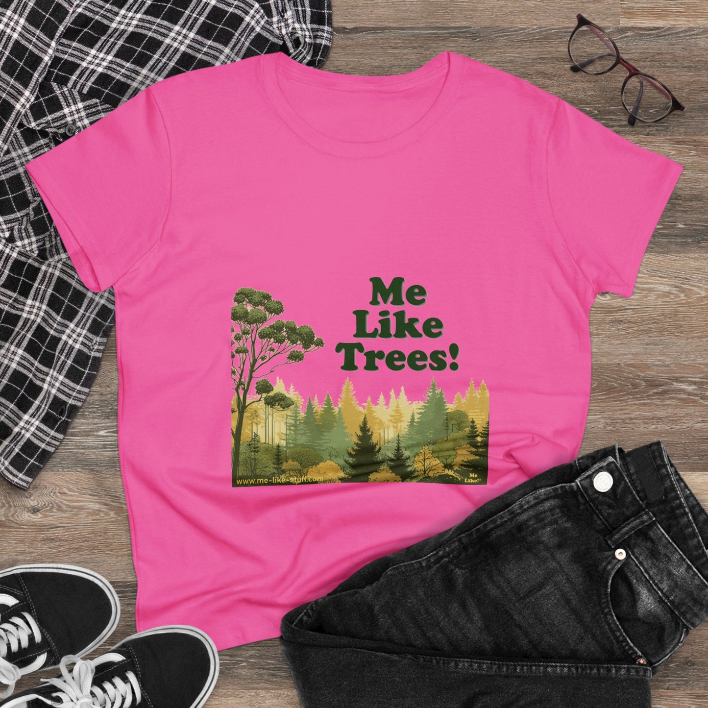 Women's Heavy Cotton Tee - Me Like Trees! (#1)