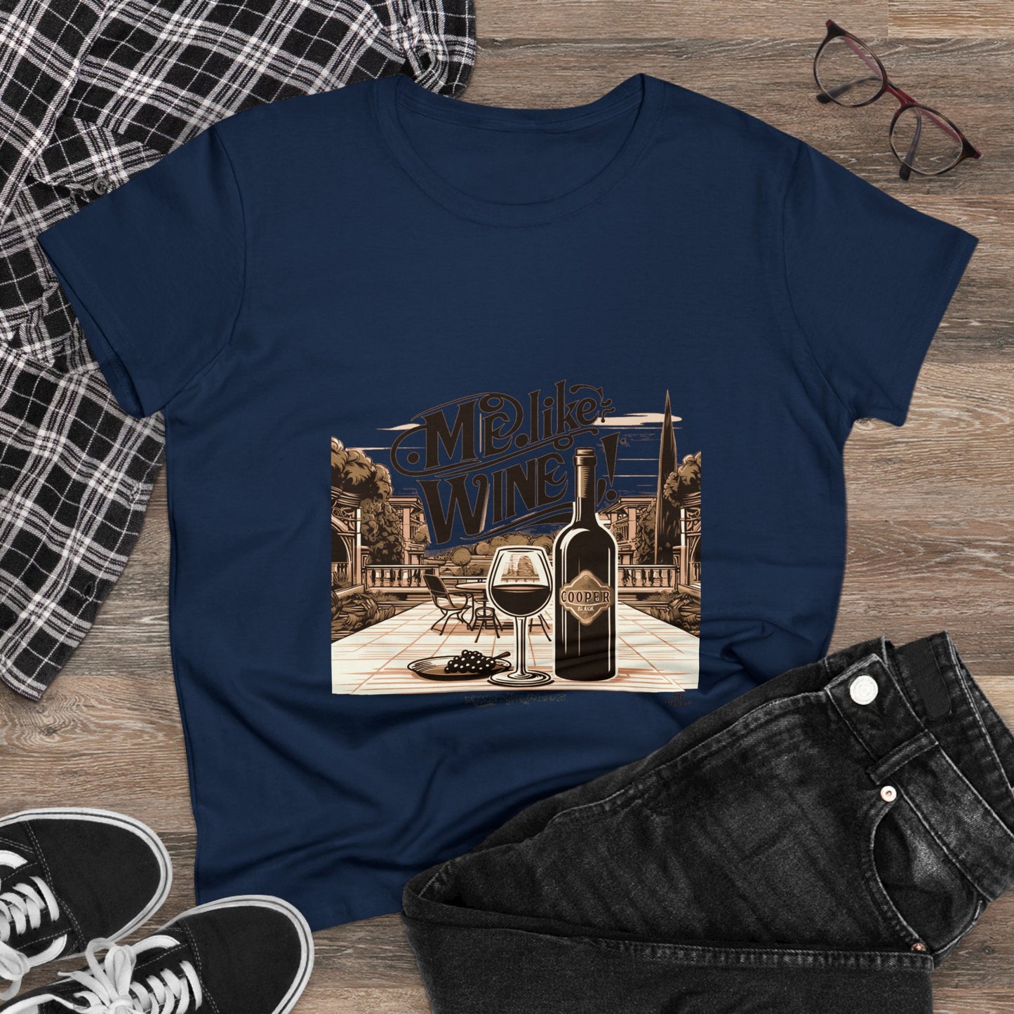 Women's Heavy Cotton Tee - Me Like Wine! (#4)