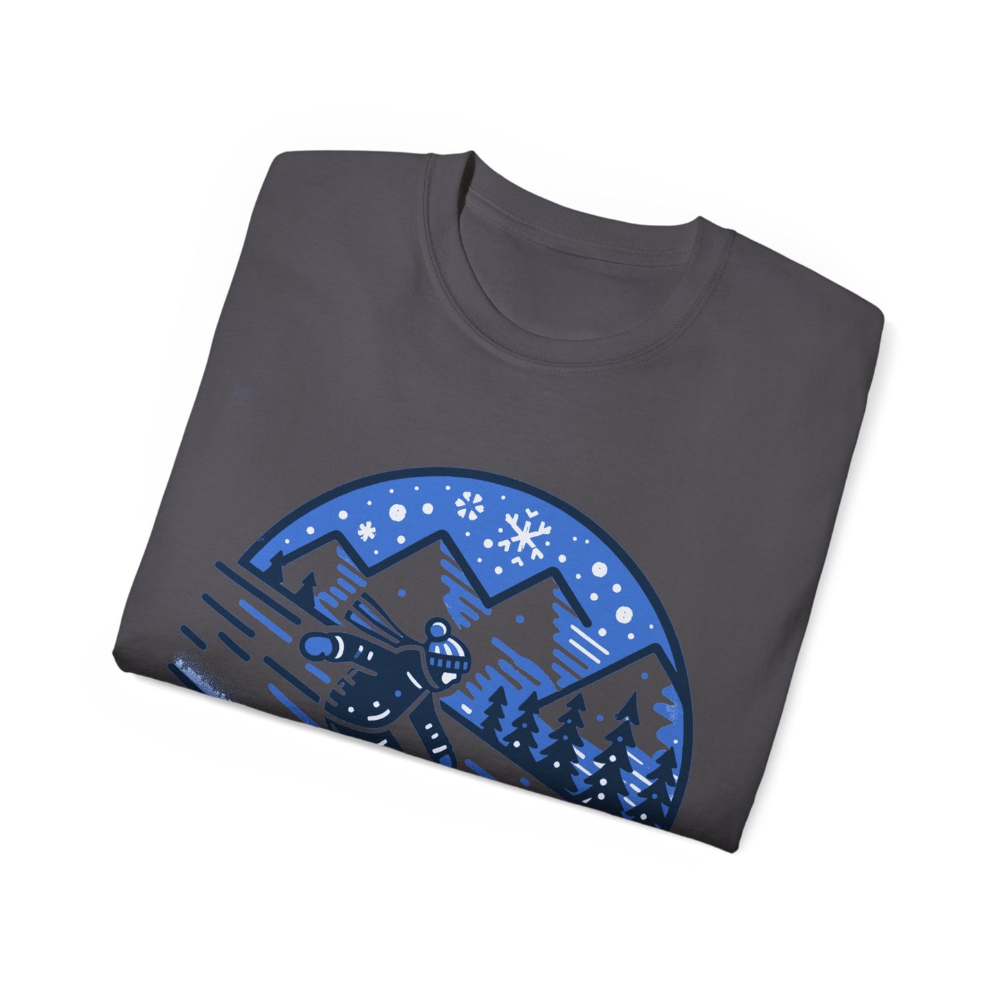 Unisex Ultra Cotton Tee - Me Like Snow! (Snowboard #2)