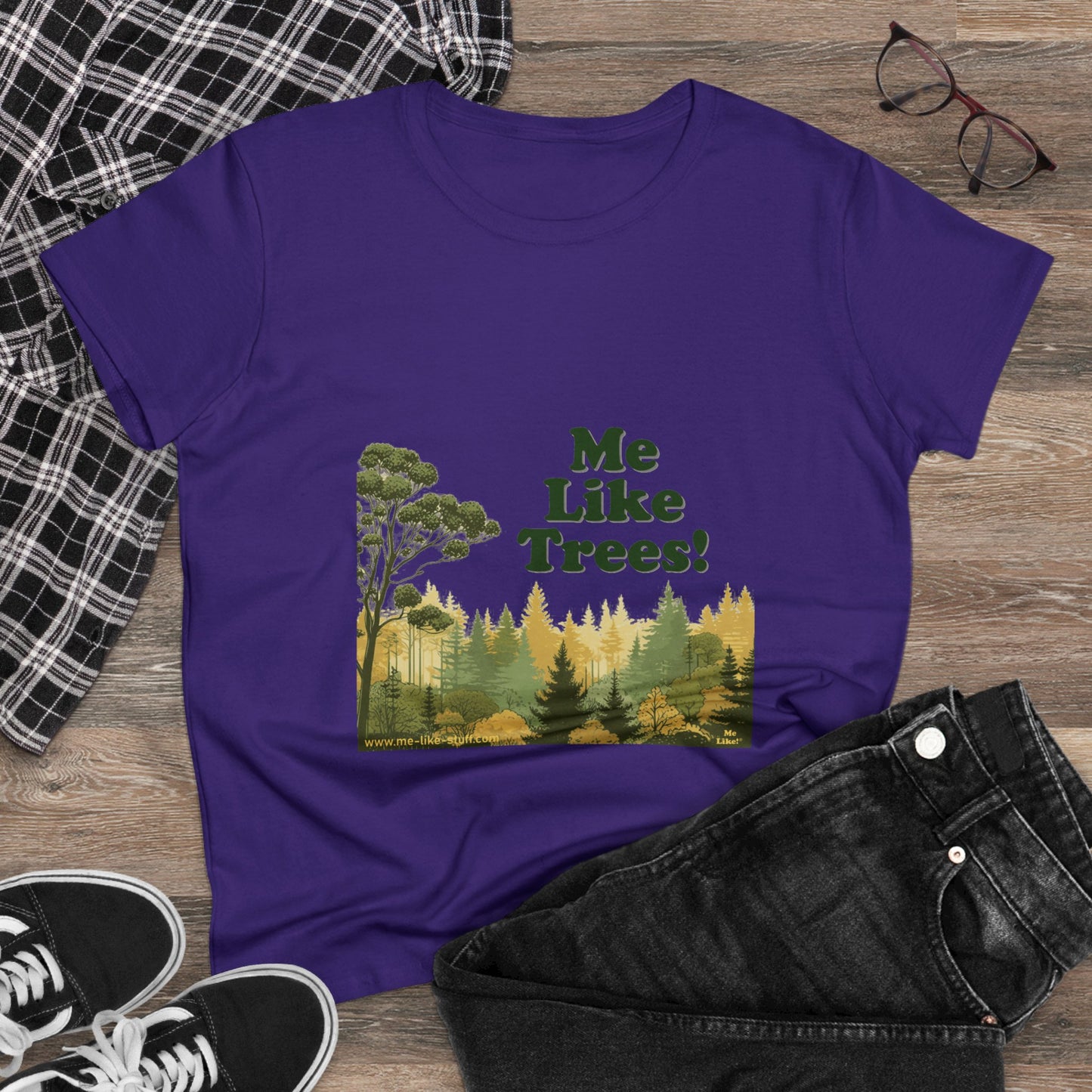 Women's Heavy Cotton Tee - Me Like Trees! (#1)