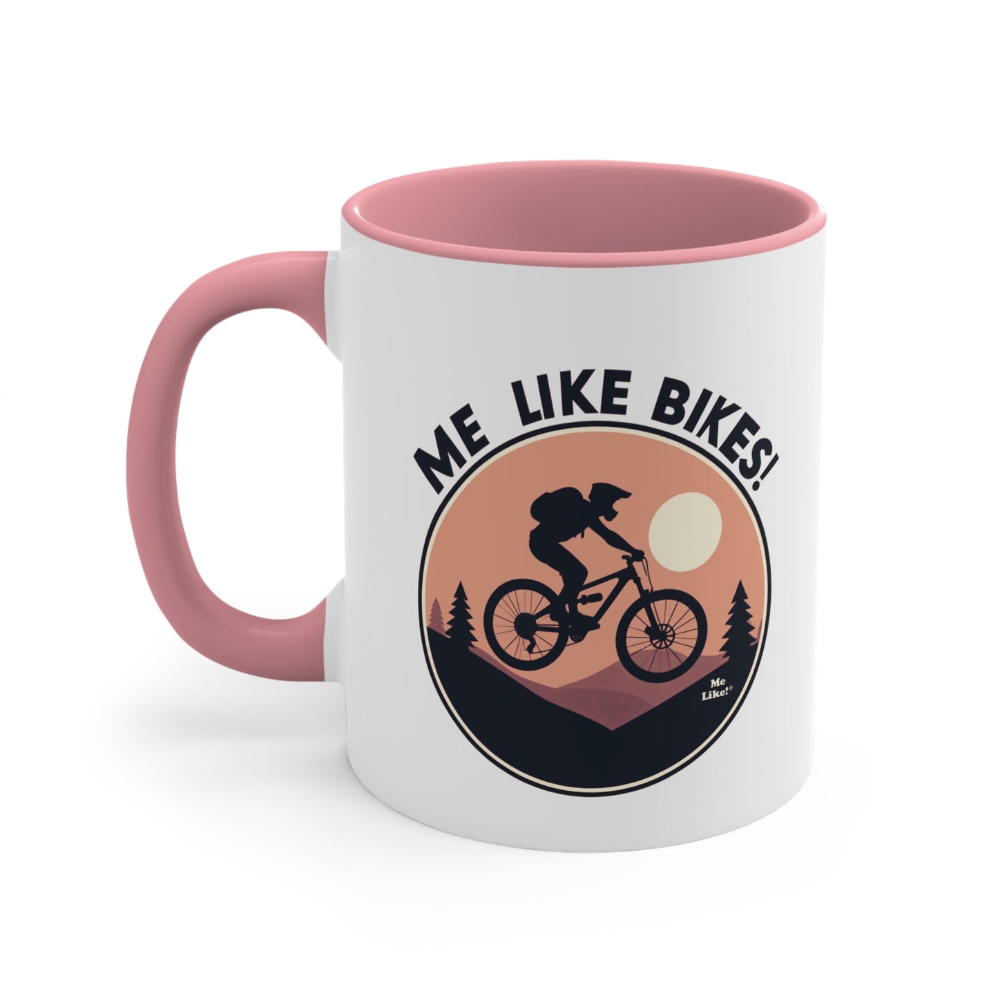 Me Like Bikes! - Accent Coffee Mug, 11oz - (Mountain Bike #3)