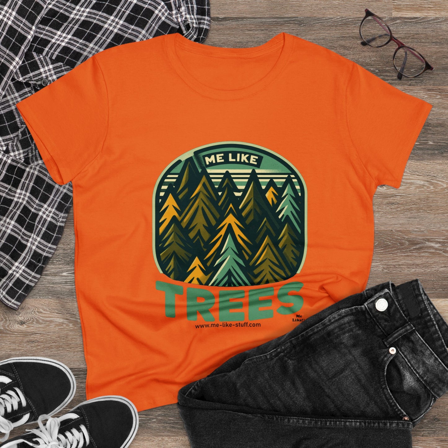 Women's Heavy Cotton Tee - Me Like Trees! (#4)