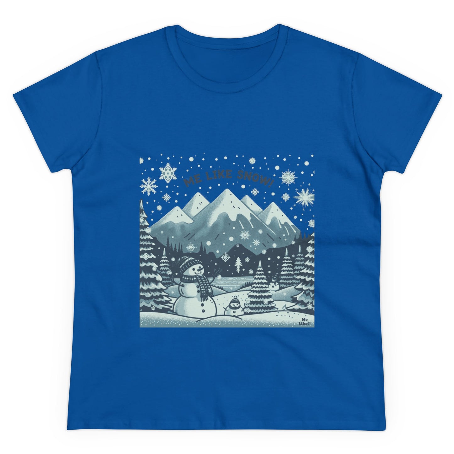 Me Like Snow! - Women's Heavy Cotton Tee - (Snowman #1)
