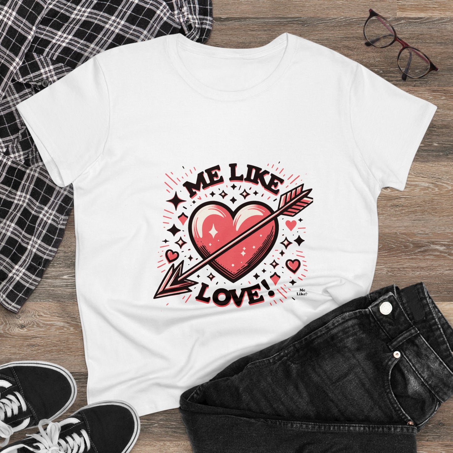 Me Like Love! - Women's Heavy Cotton Tee - (Love #2)