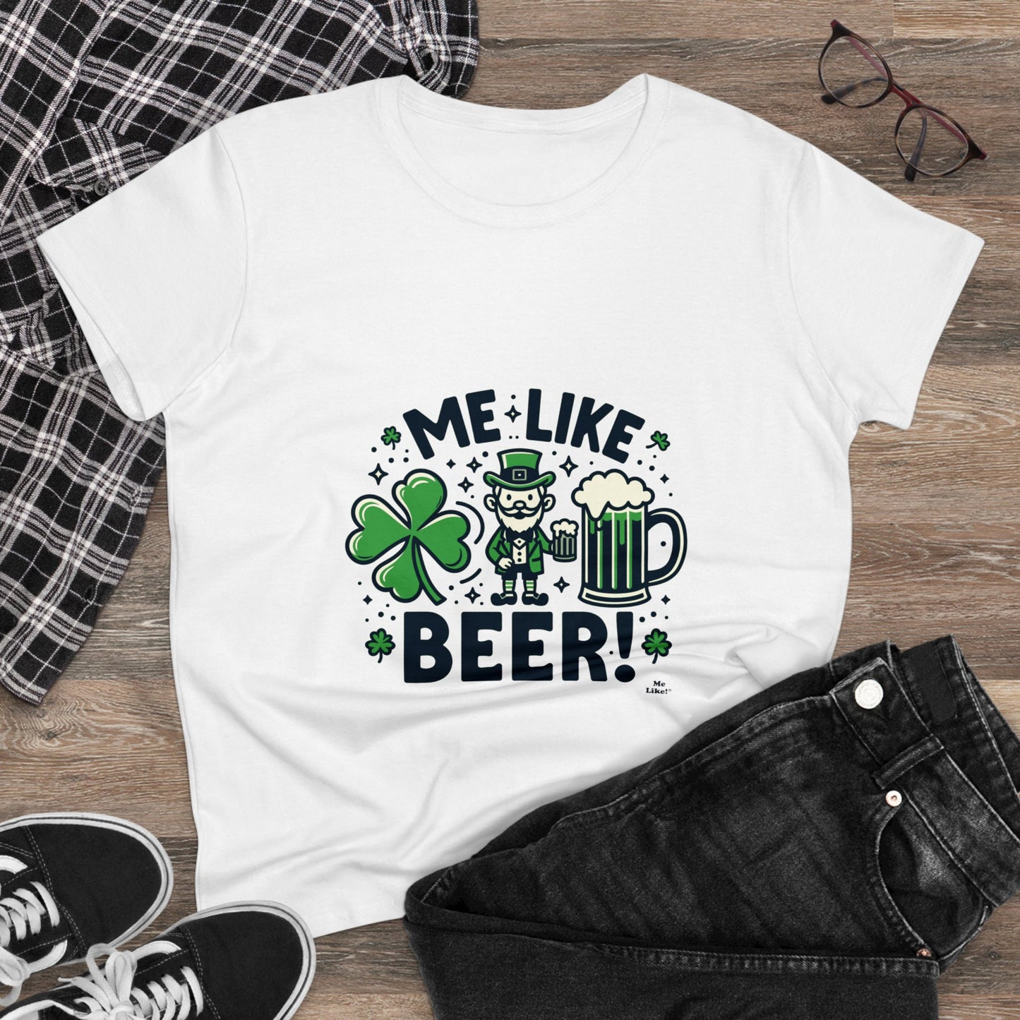 Me Like Beer! - Women's Heavy Cotton Tee - (St. Patrick's Day #2)