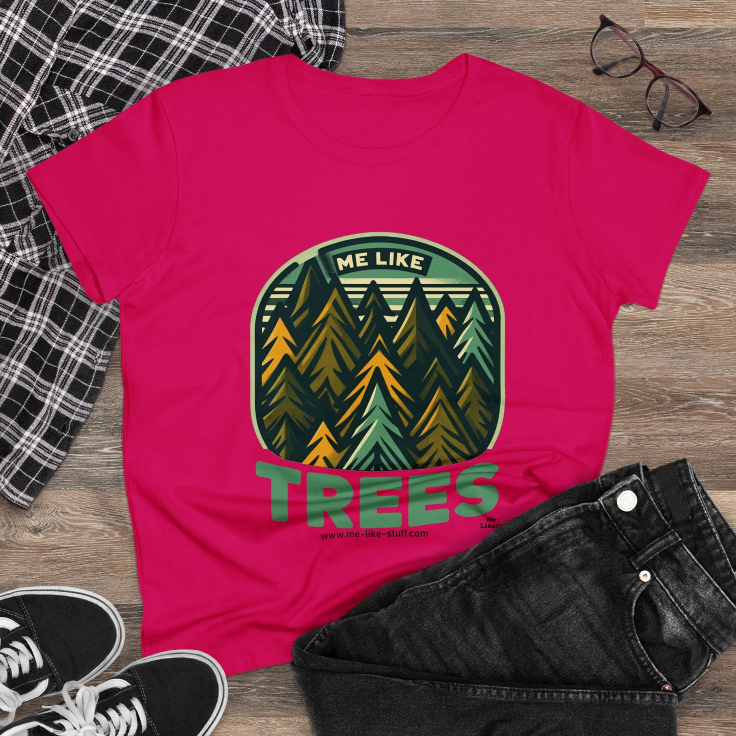 Women's Heavy Cotton Tee - Me Like Trees! (#4)