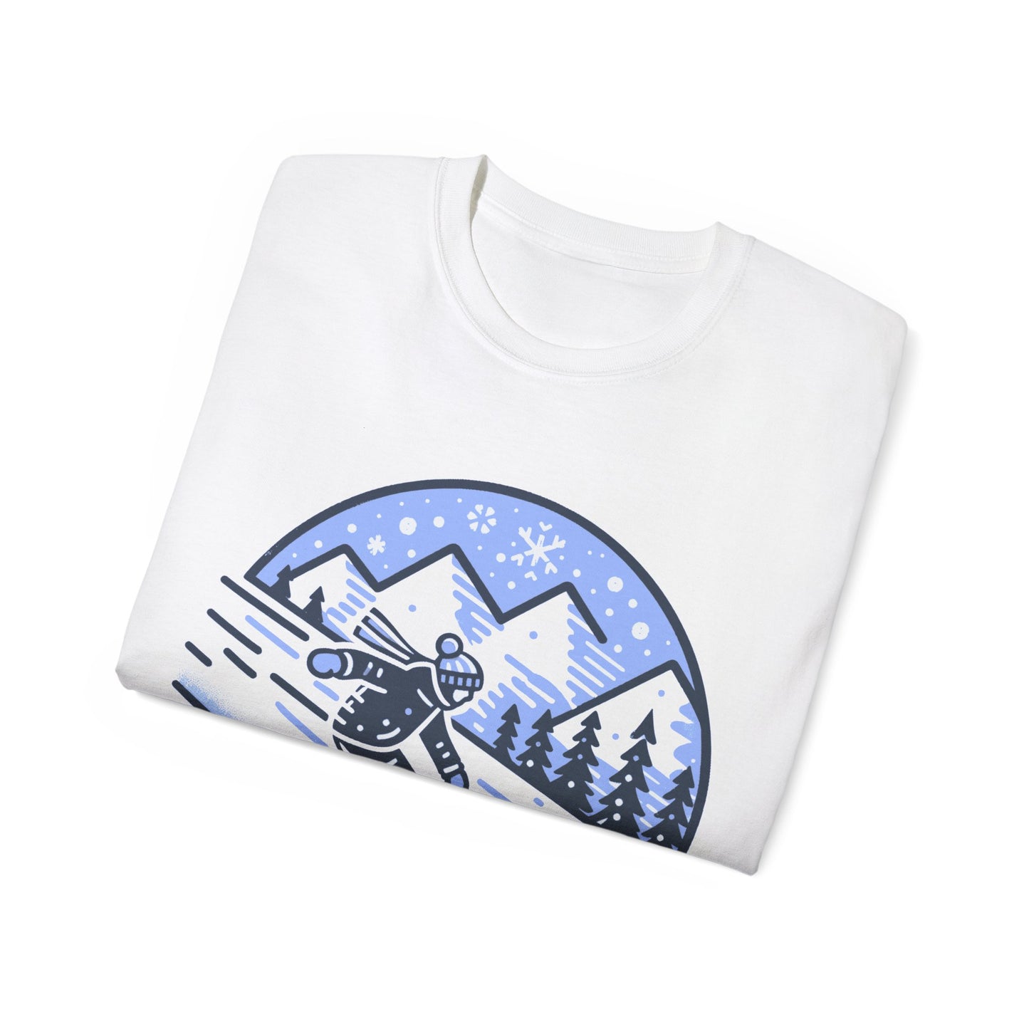 Unisex Ultra Cotton Tee - Me Like Snow! (Snowboard #2)