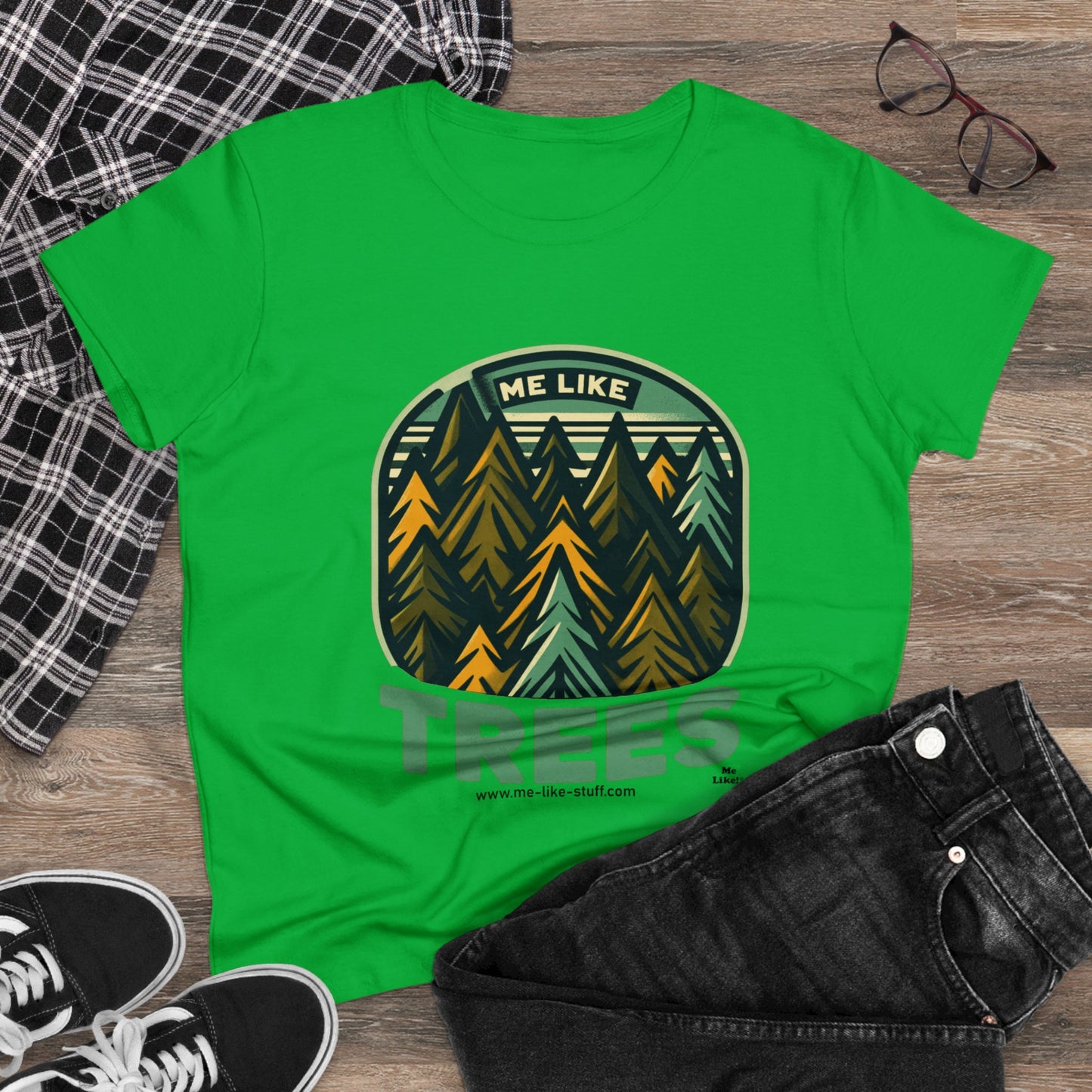 Women's Heavy Cotton Tee - Me Like Trees! (#4)