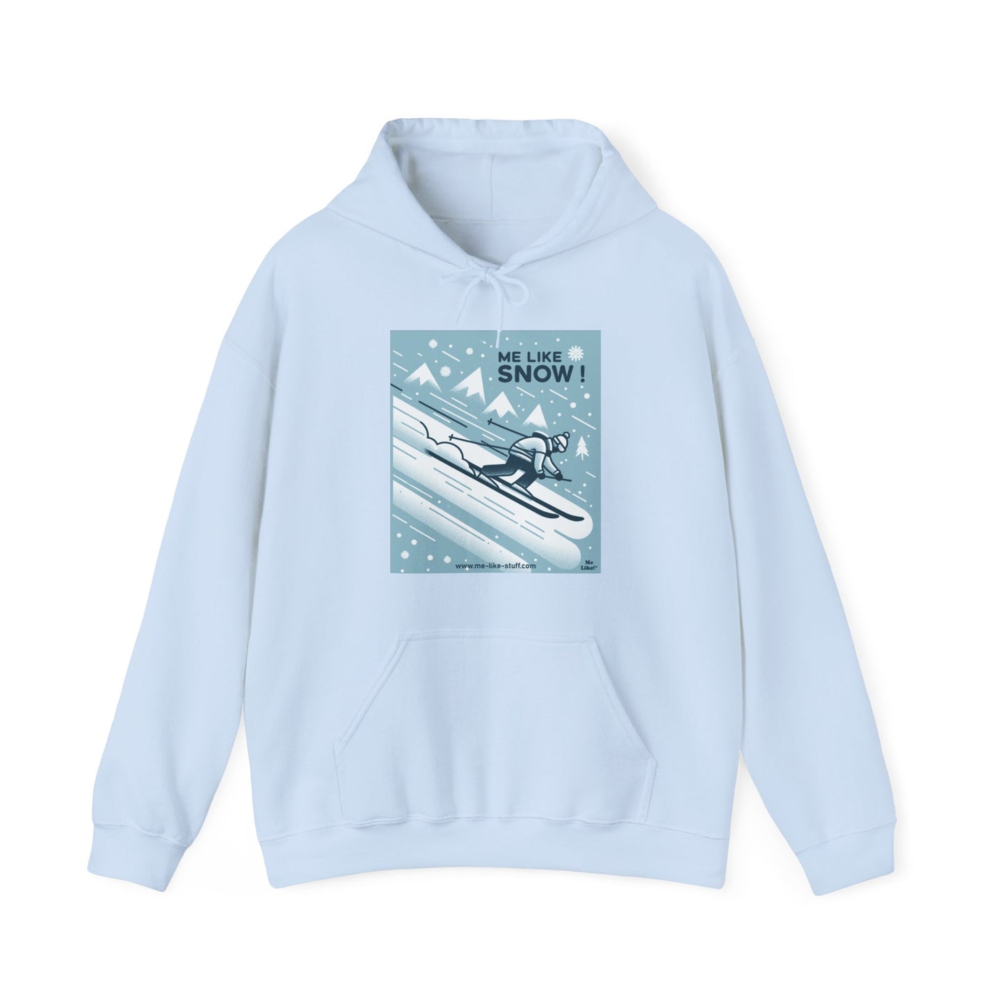 Unisex Heavy Blend™ Hooded Sweatshirt - Me Like Snow! (Ski #2)