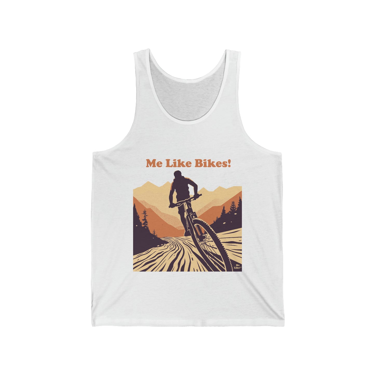 Unisex Jersey Tank - Me Like Bikes! (Mountain Bike #2)