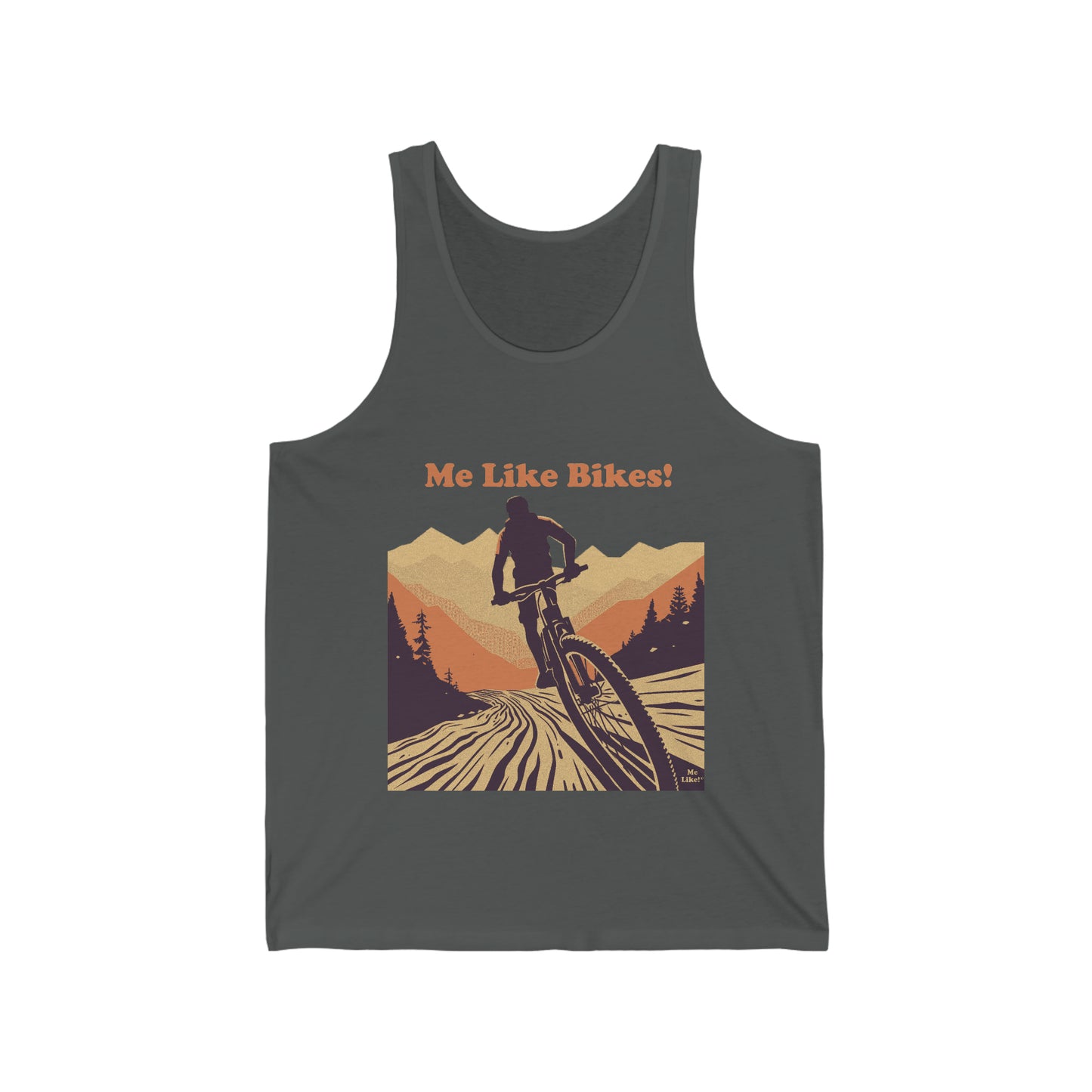 Unisex Jersey Tank - Me Like Bikes! (Mountain Bike #2)