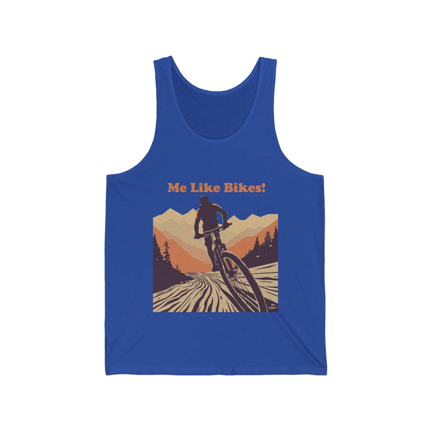 Unisex Jersey Tank - Me Like Bikes! (Mountain Bike #2)