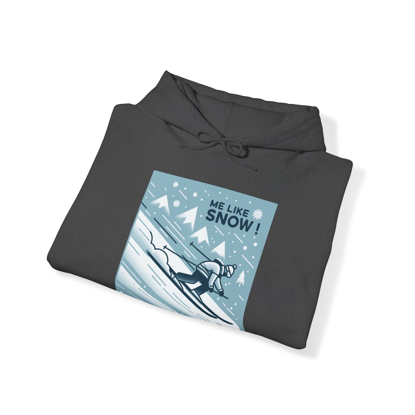 Unisex Heavy Blend™ Hooded Sweatshirt - Me Like Snow! (Ski #2)
