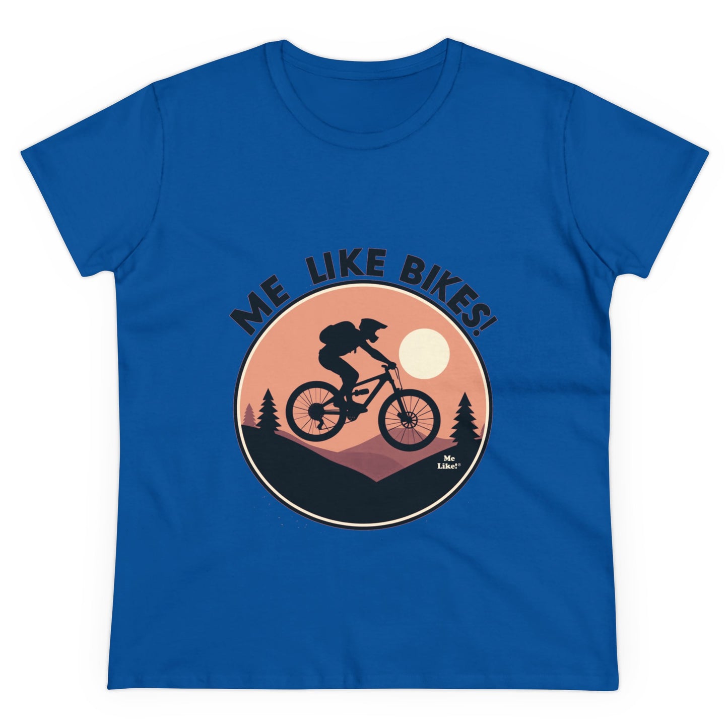 Me Like Bikes! - Women's Heavy Cotton Tee - (Mountain Bike #3)