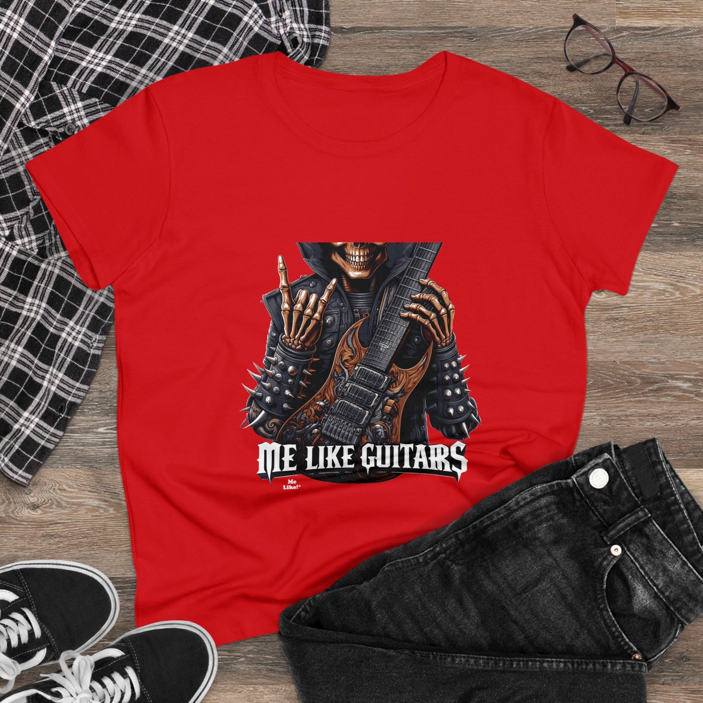 Me Like Guitars! - Women's Cotton Tee - Heavy Metal #2