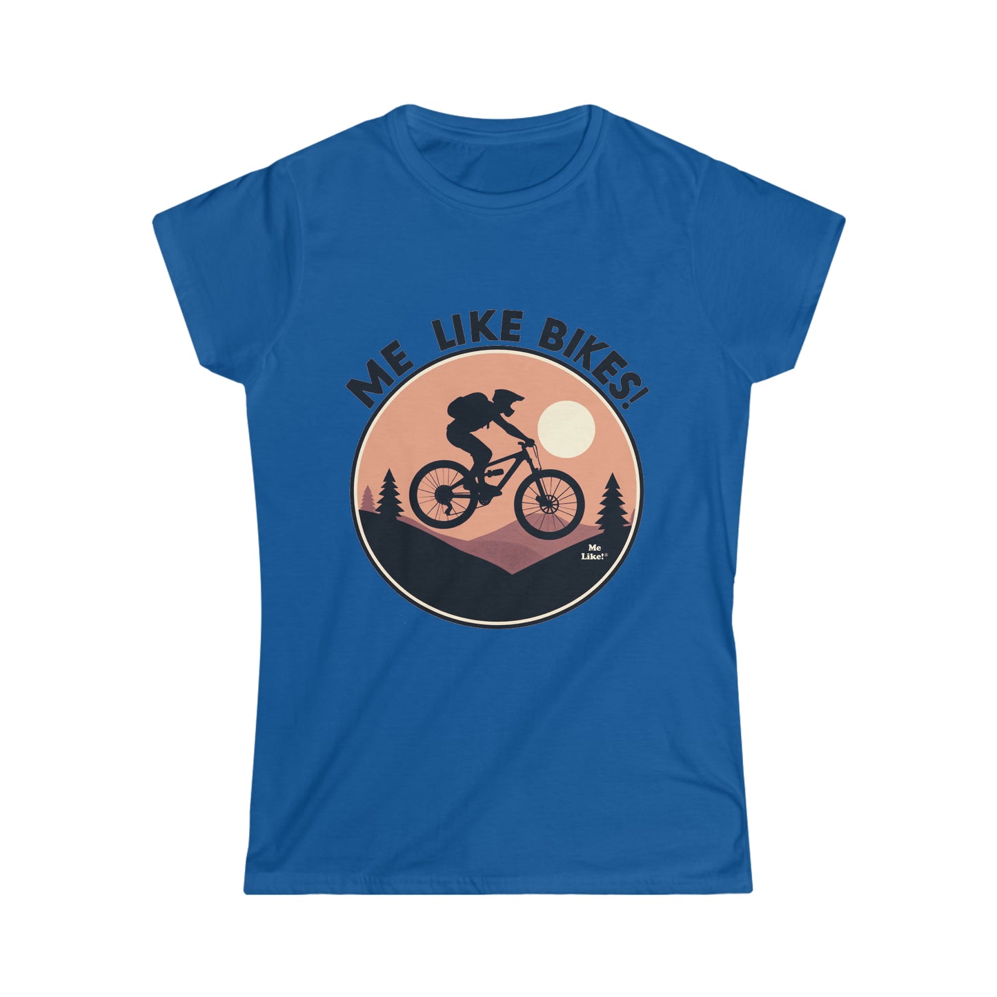 Me Like Bikes! - Women's Softstyle Tee - (Mountain Bike #3)