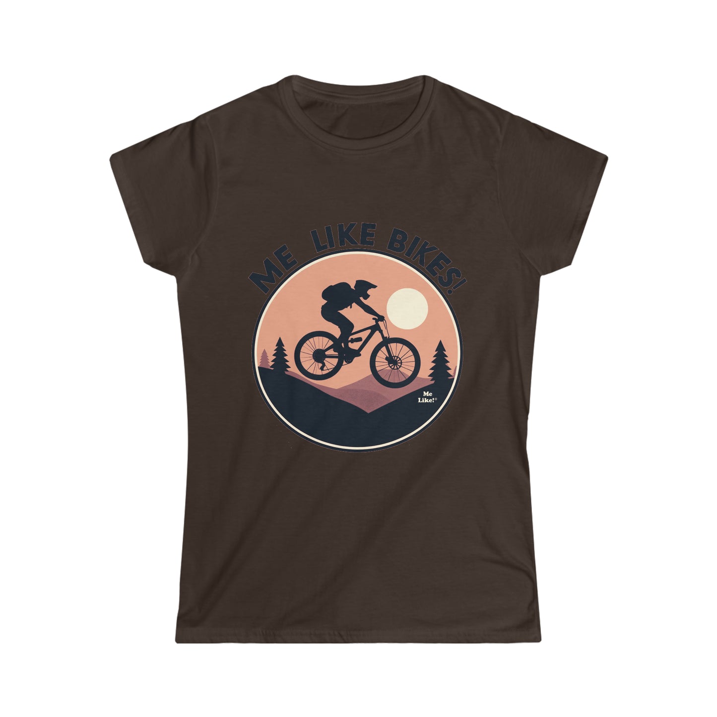 Me Like Bikes! - Women's Softstyle Tee - (Mountain Bike #3)