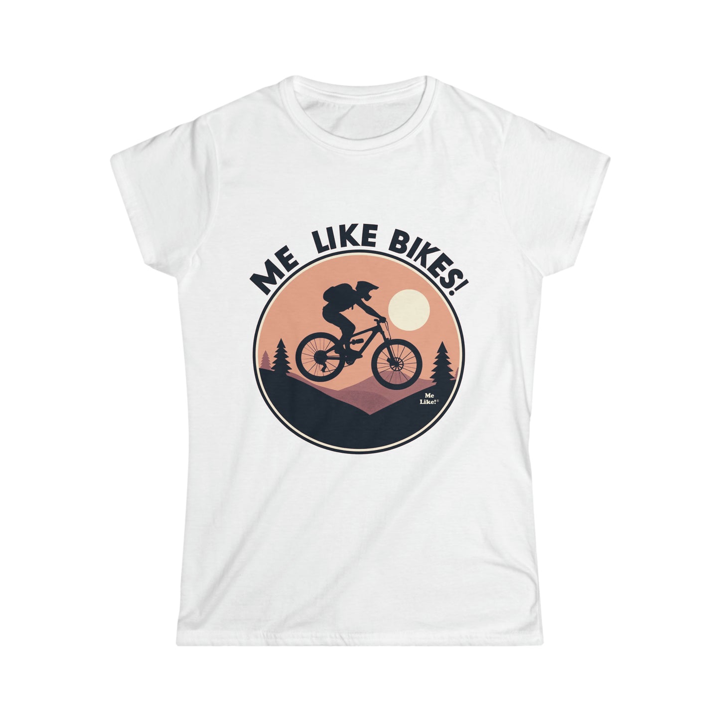 Me Like Bikes! - Women's Softstyle Tee - (Mountain Bike #3)