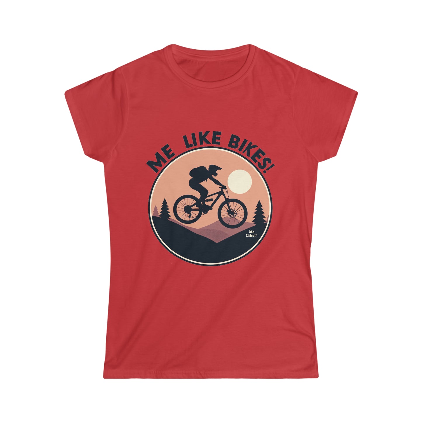 Me Like Bikes! - Women's Softstyle Tee - (Mountain Bike #3)