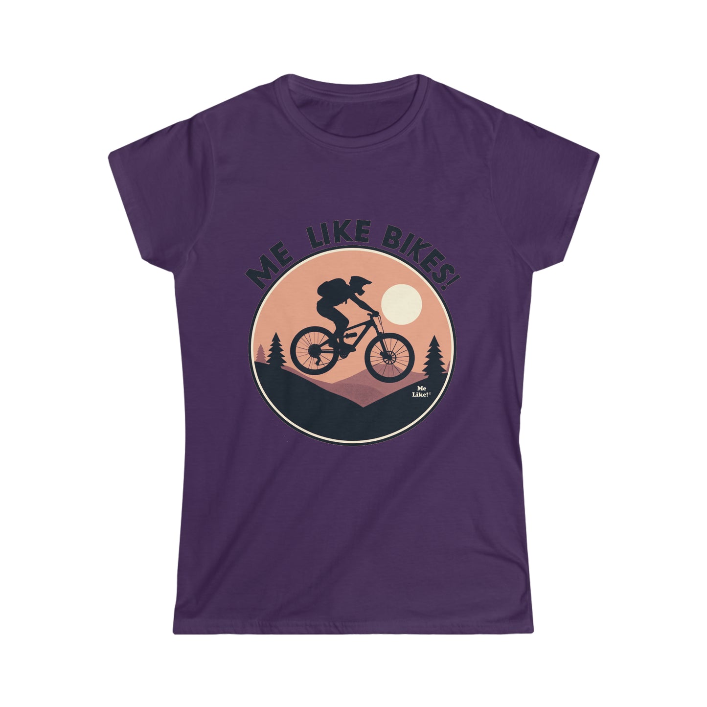 Me Like Bikes! - Women's Softstyle Tee - (Mountain Bike #3)